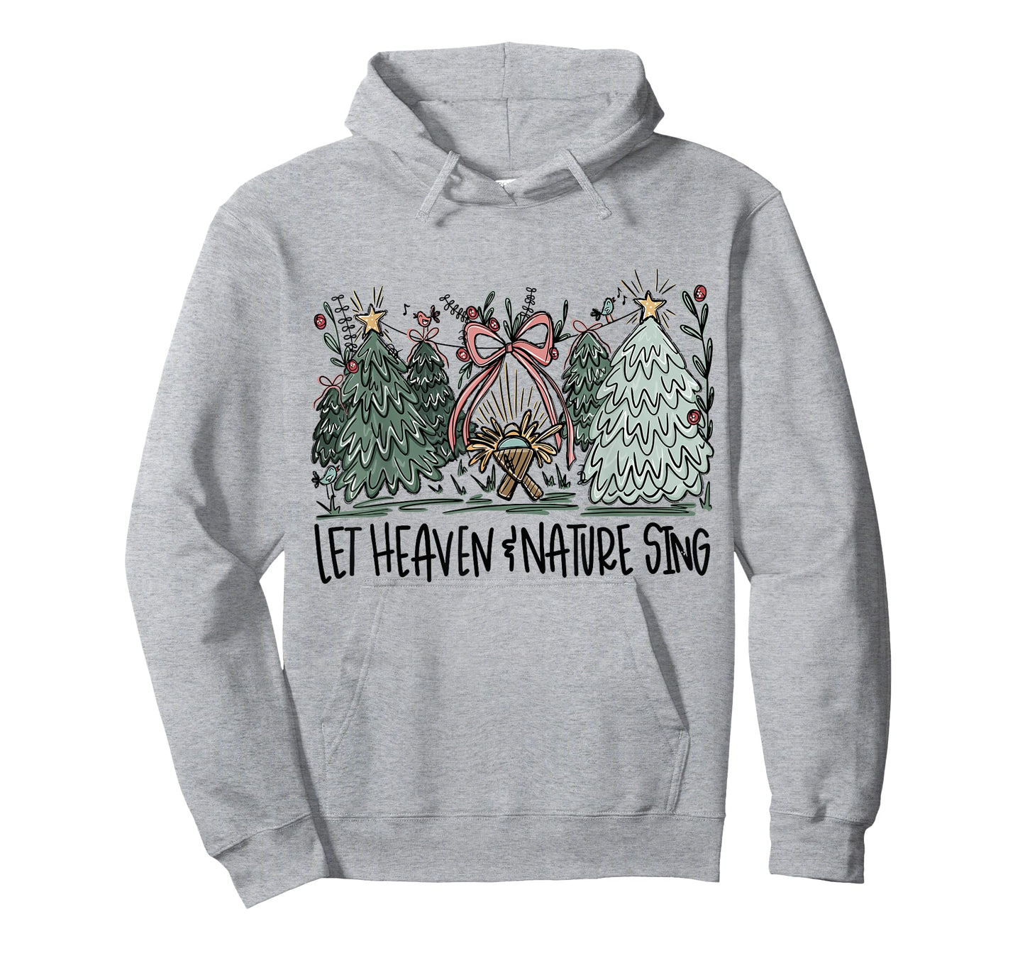 Retro Funny Let Heaven and Nature Sing Pines Tree Christians T-Shirt