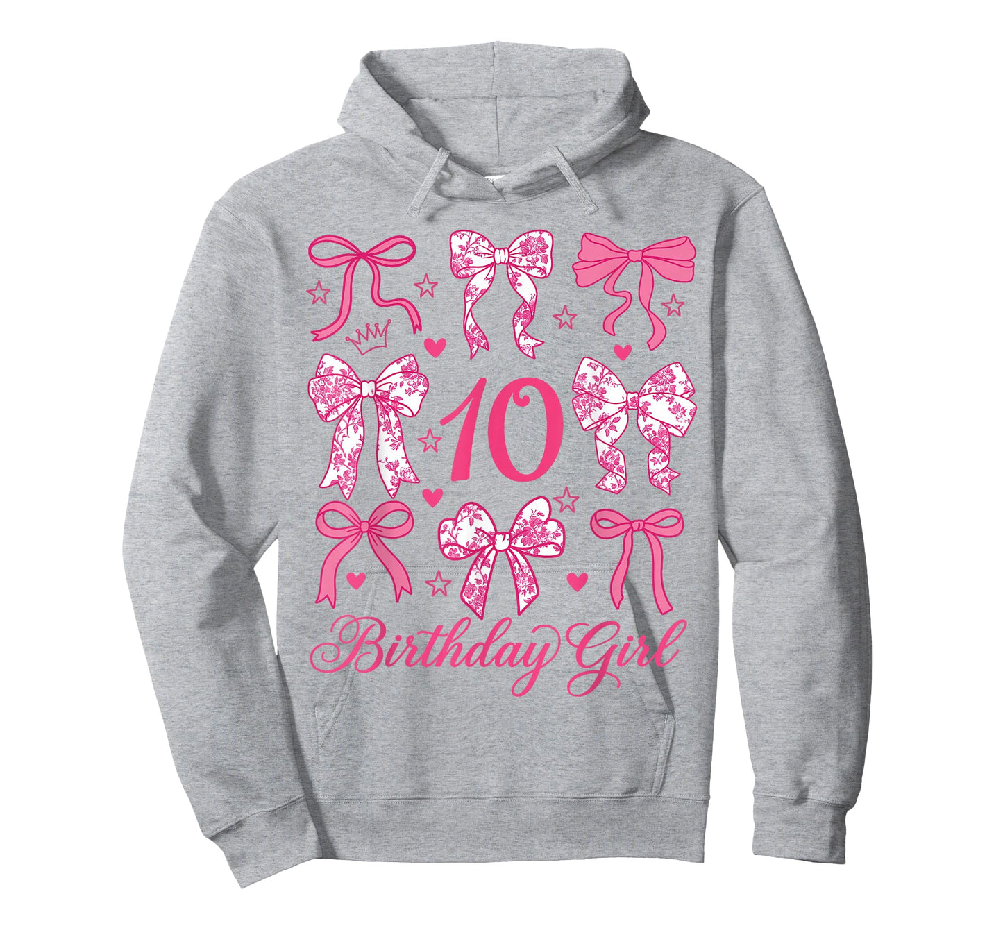 Cute It's My 10 Bday Coquette Bow 10th Birthday Girls T-Shirt