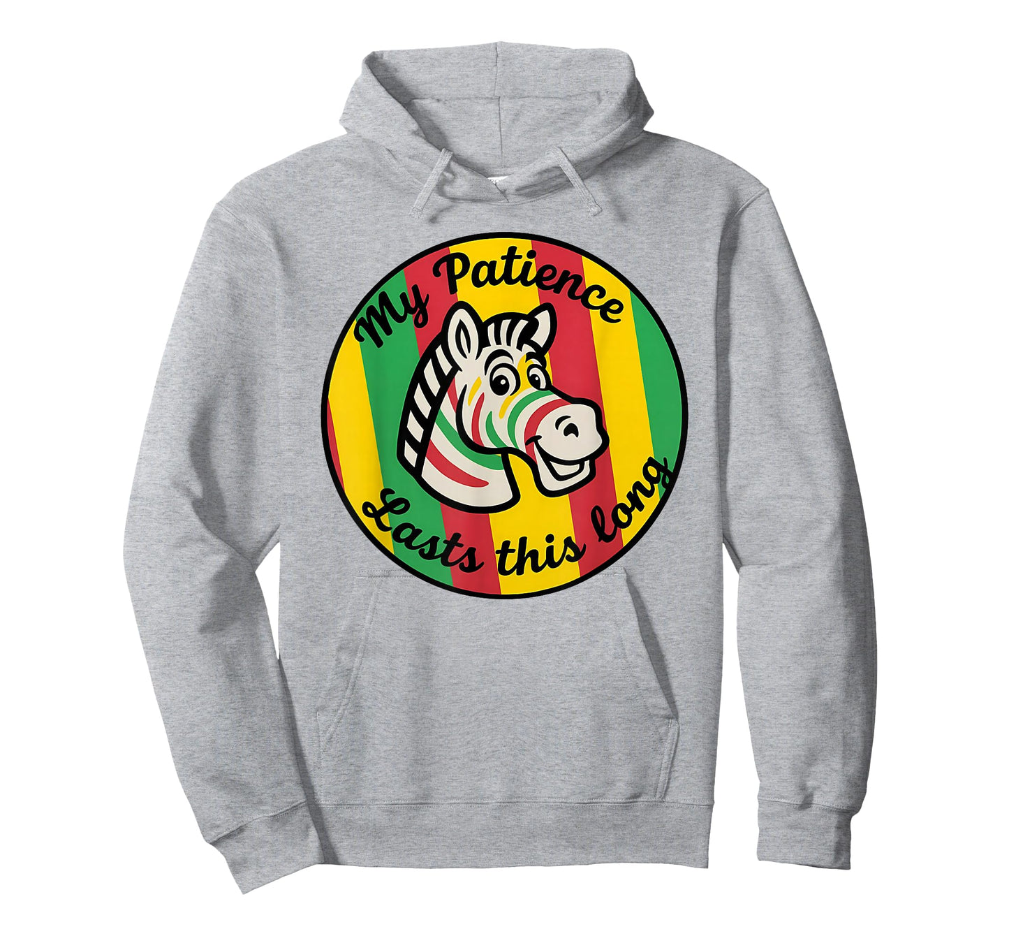 My Patience Lasts This Long Vibrant Retro Zebra Animal Lover T-Shirt