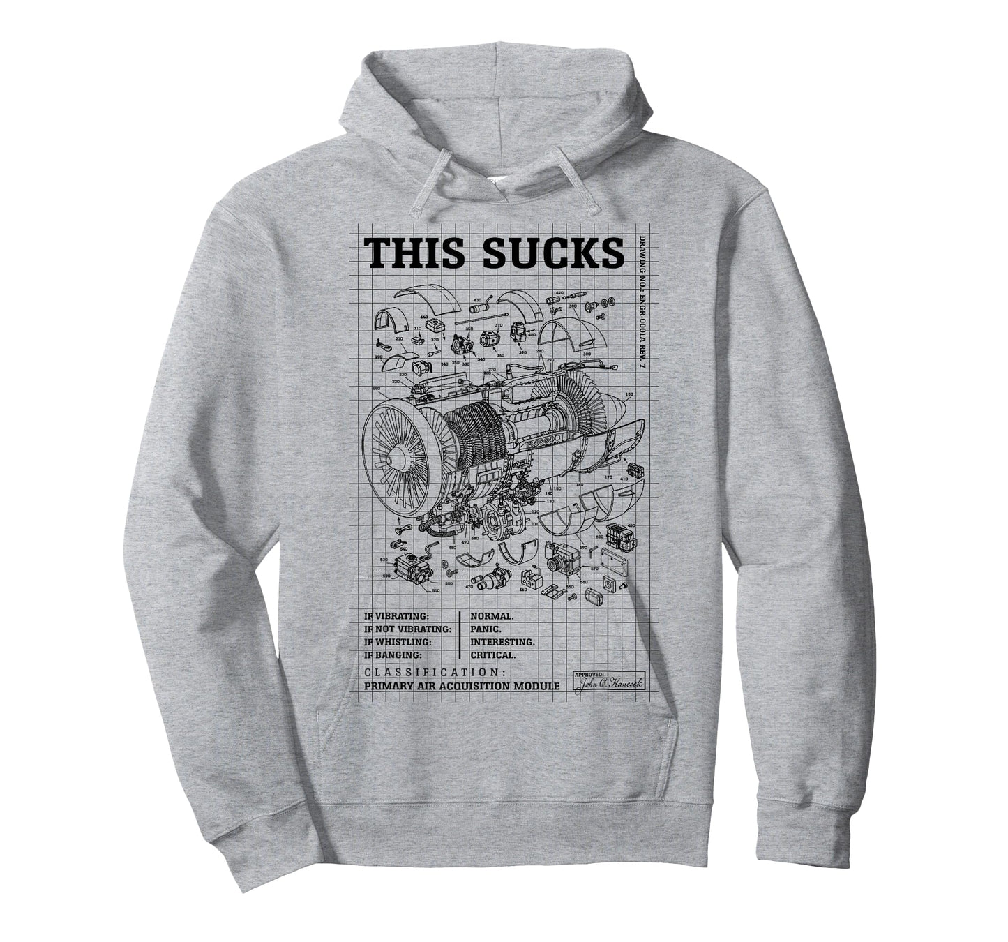 This Sucks Funny Aerospace Engineer Airplane Jet Engine T-Shirt