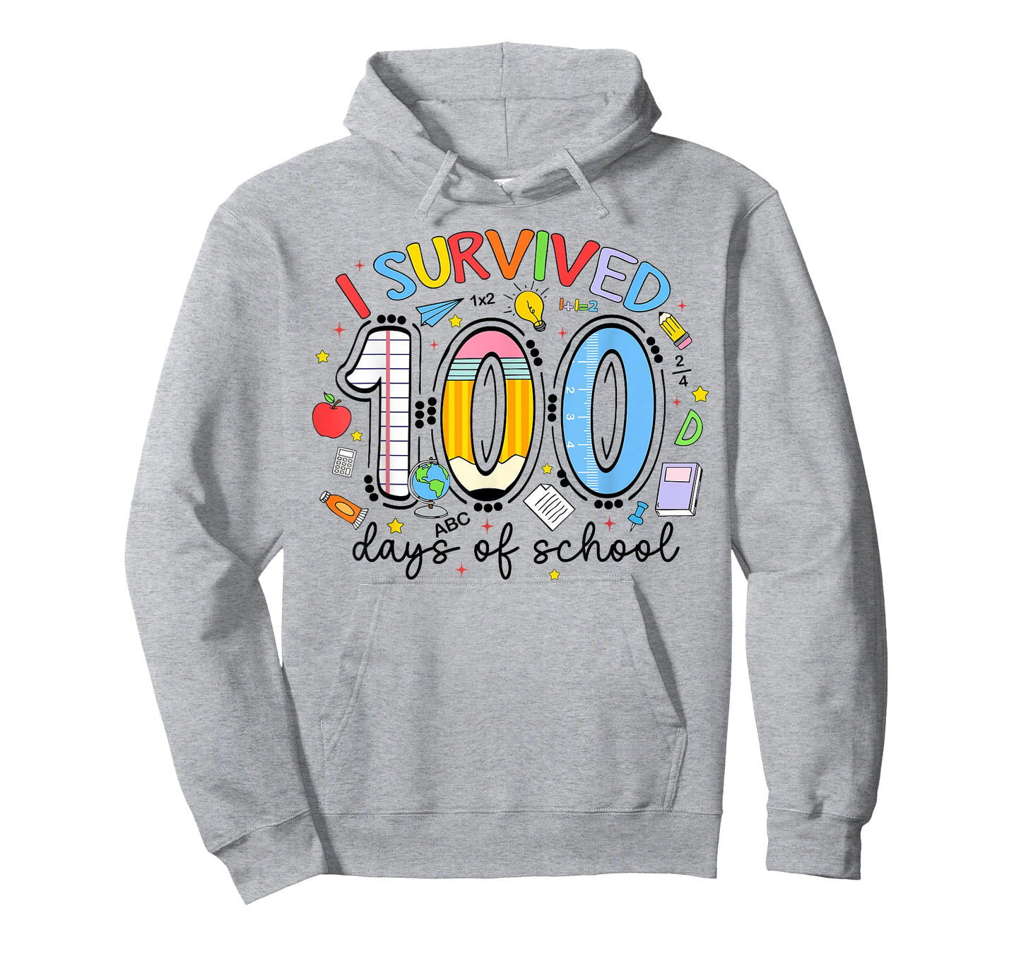 I Survived 100 Days of School 100th Day Teacher Student Kids T-Shirt