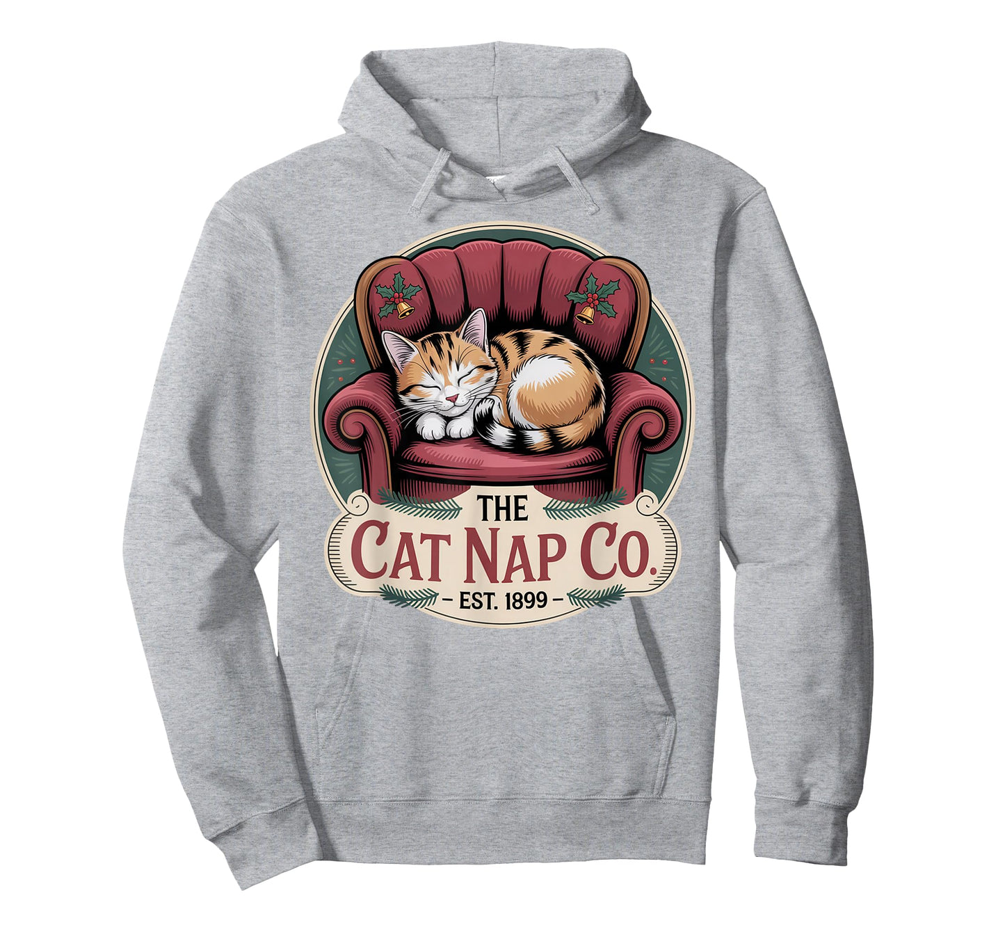 Retro Sleeping Cat Christmas – Cozy Vintage Holiday T-Shirt