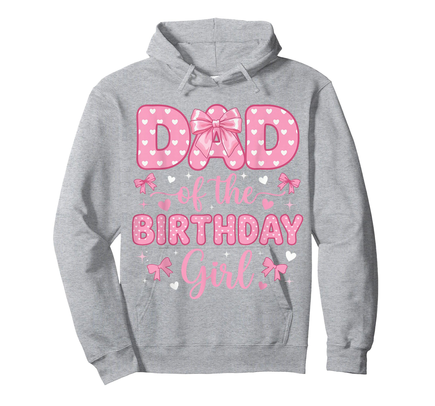 Dad of The Birthday Girl Coquette Bow Party Family Matching T-Shirt