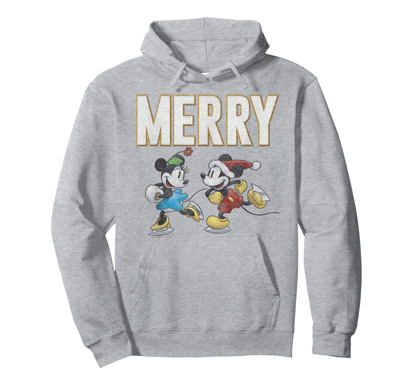 Disney Mickey and Friends Merry Christmas Ice Skating Duo T-Shirt