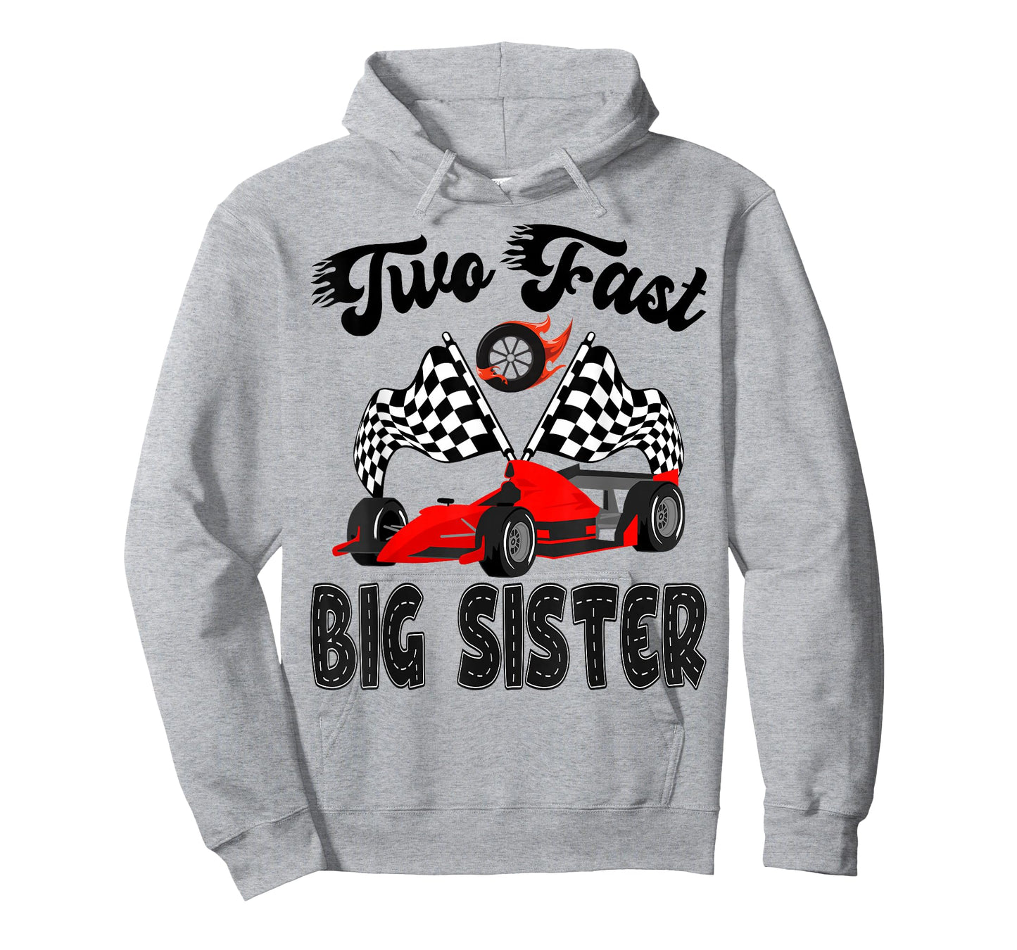 Two Fast Big Sister of The Birthday Boy Racing Car Party T-Shirt