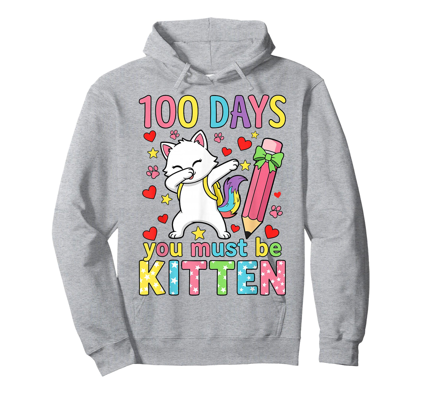 Girls 100 Days of School Cat 100th Days of School Kids Girls T-Shirt