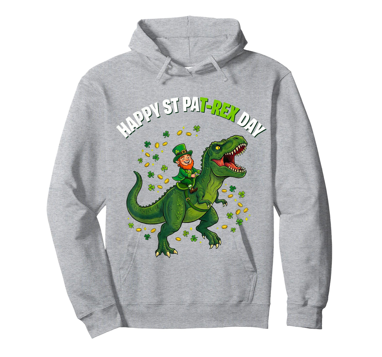 Dino St Patricks Day Kids Saint Patricks Boys Leprechaun T-Shirt