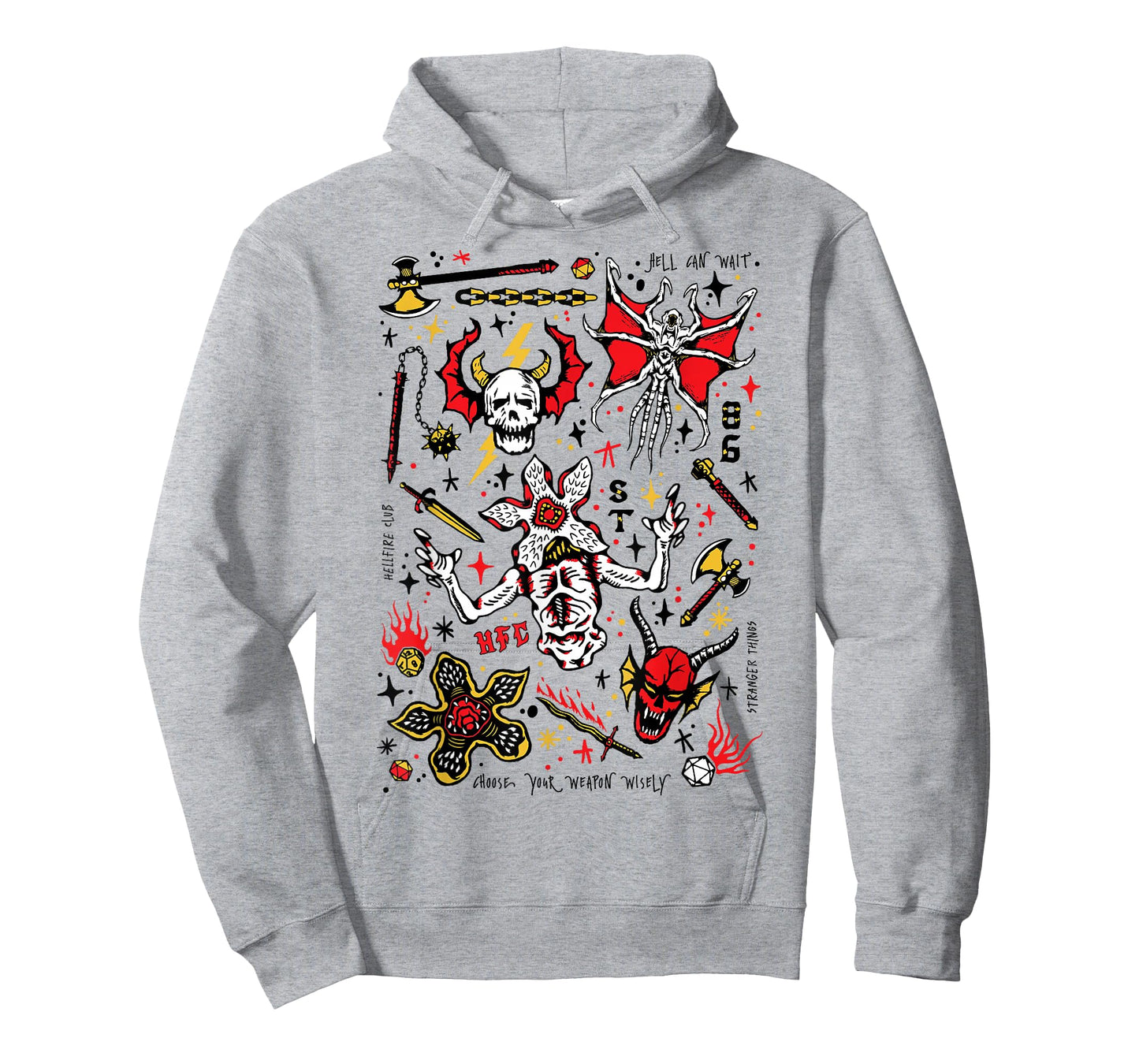 Stranger Things Hellfire Club Demobat Skull T-Shirt