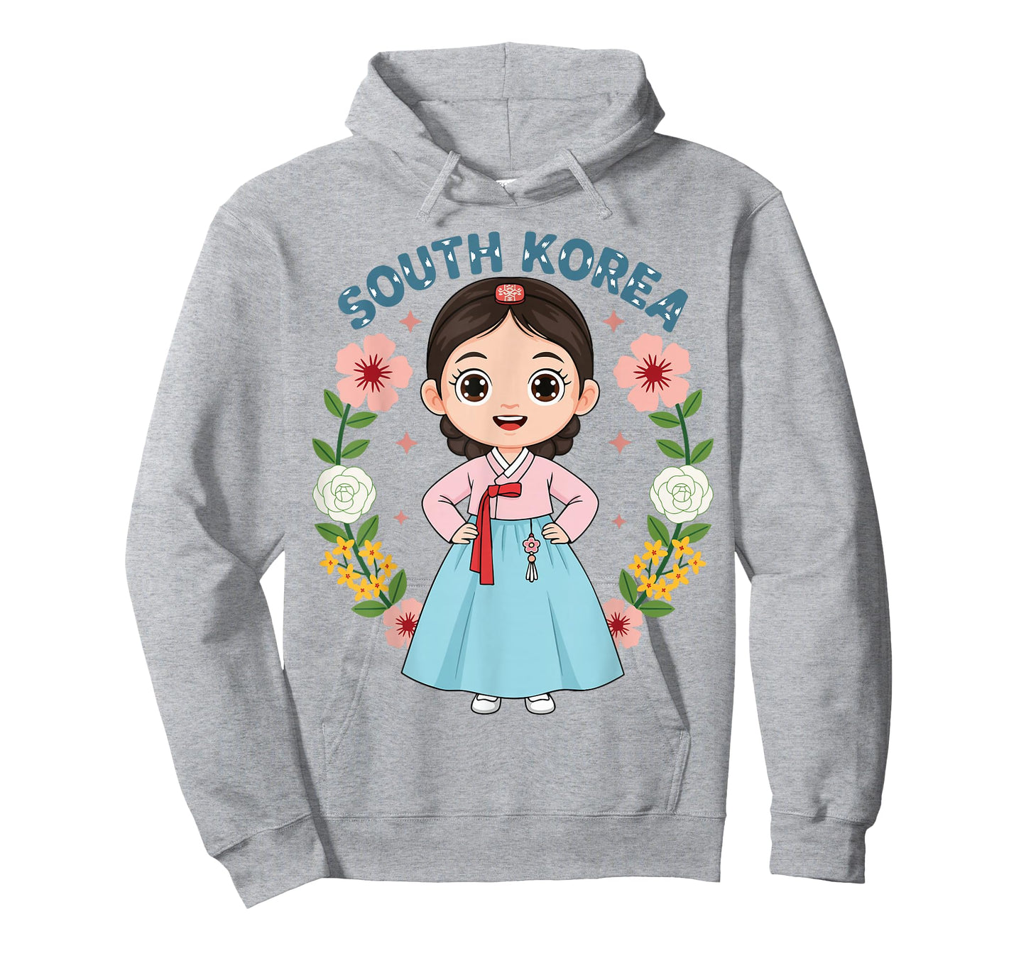 South Korea Korean Girl Traditional Dress Flowers Heritage T-Shirt