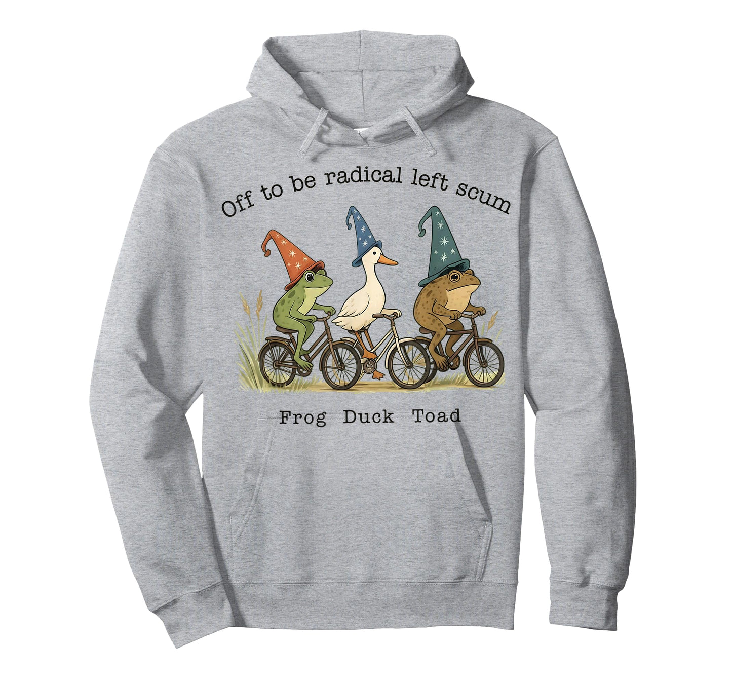 Funny Frog Duck Toad Off to Be Radical Left Scum Men Women T-Shirt