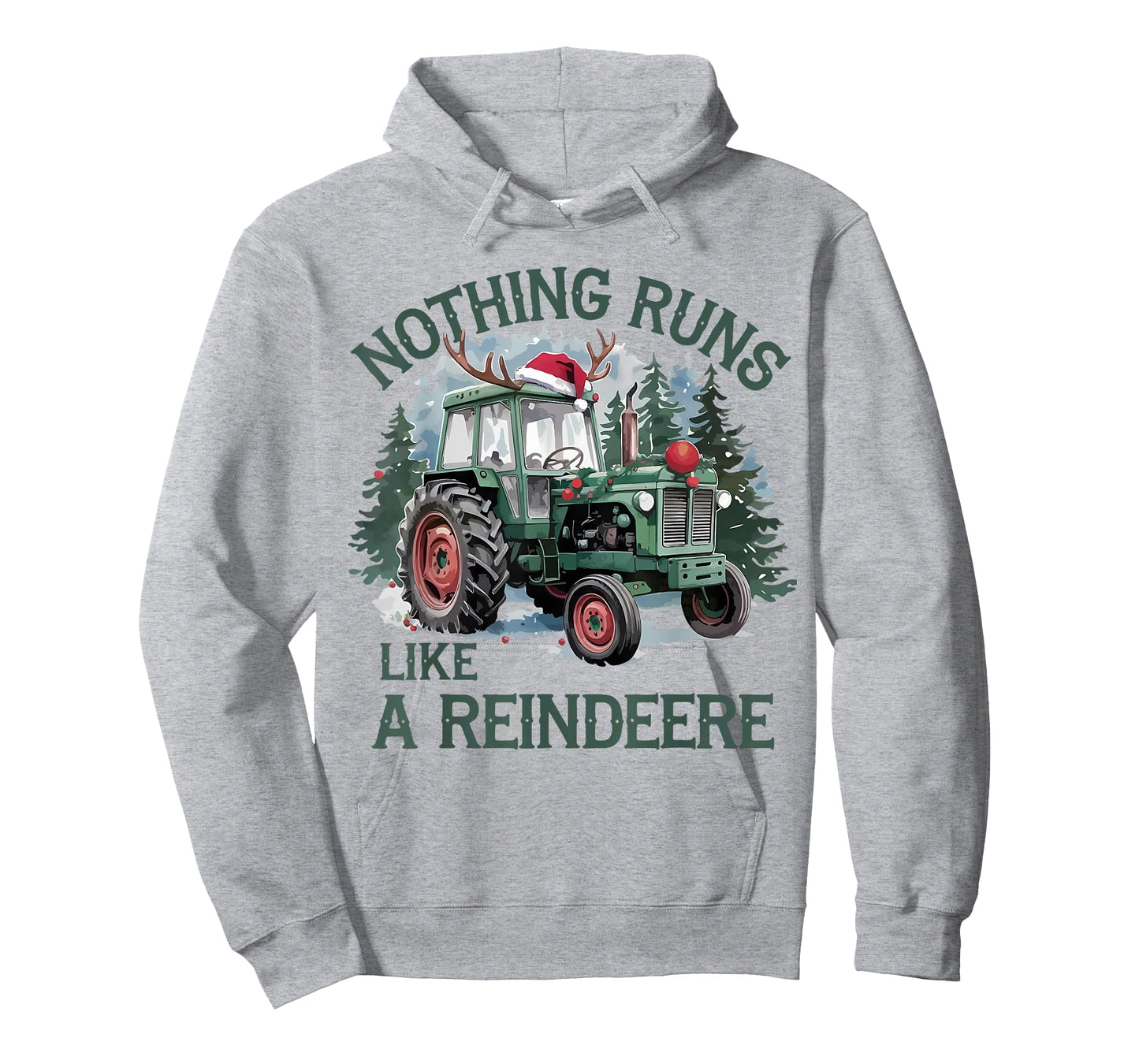 Nothing Runs Like A Reindeer Christmas Tractor Farmhouse T-Shirt