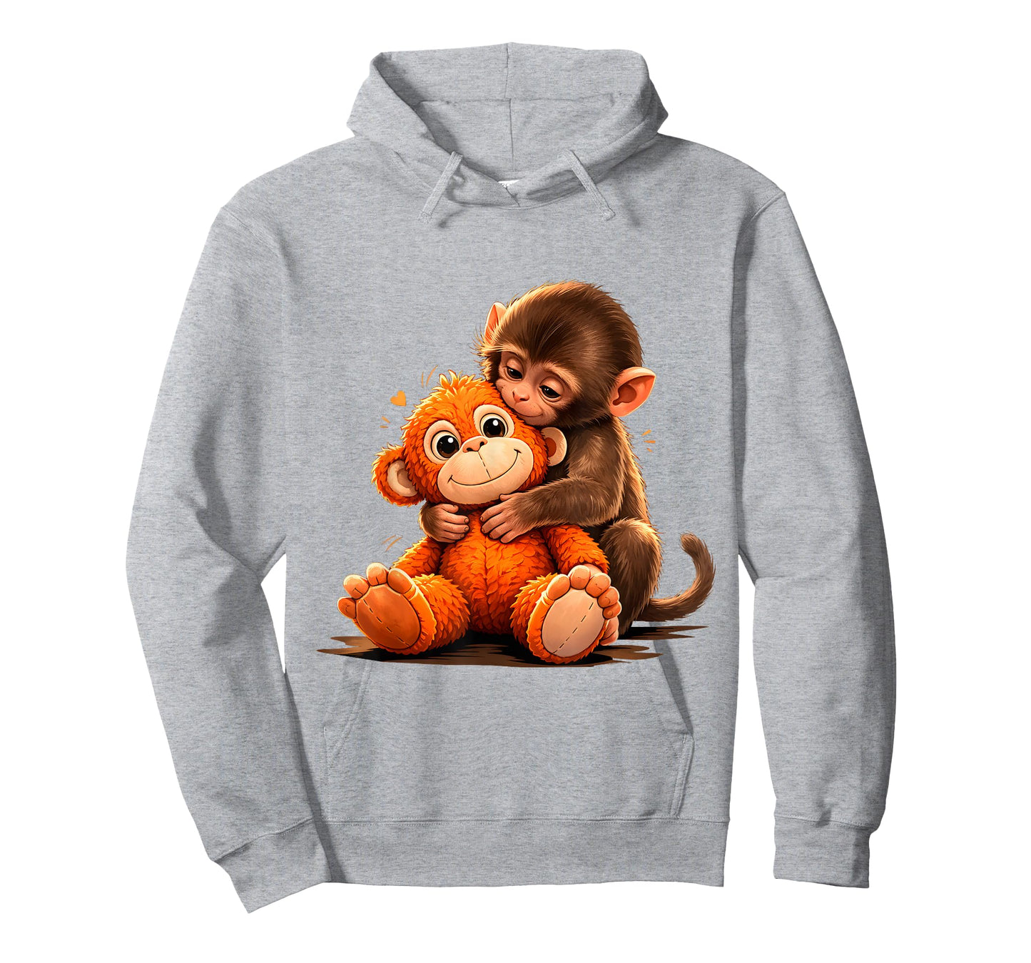 Cute Baby Punch Monkey Hugging Plush Toy T-Shirt