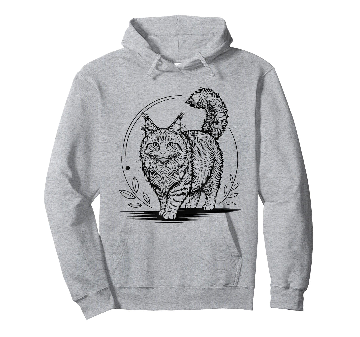 Line Art Norwegian Forest Cat Minimalist Wegies T-Shirt