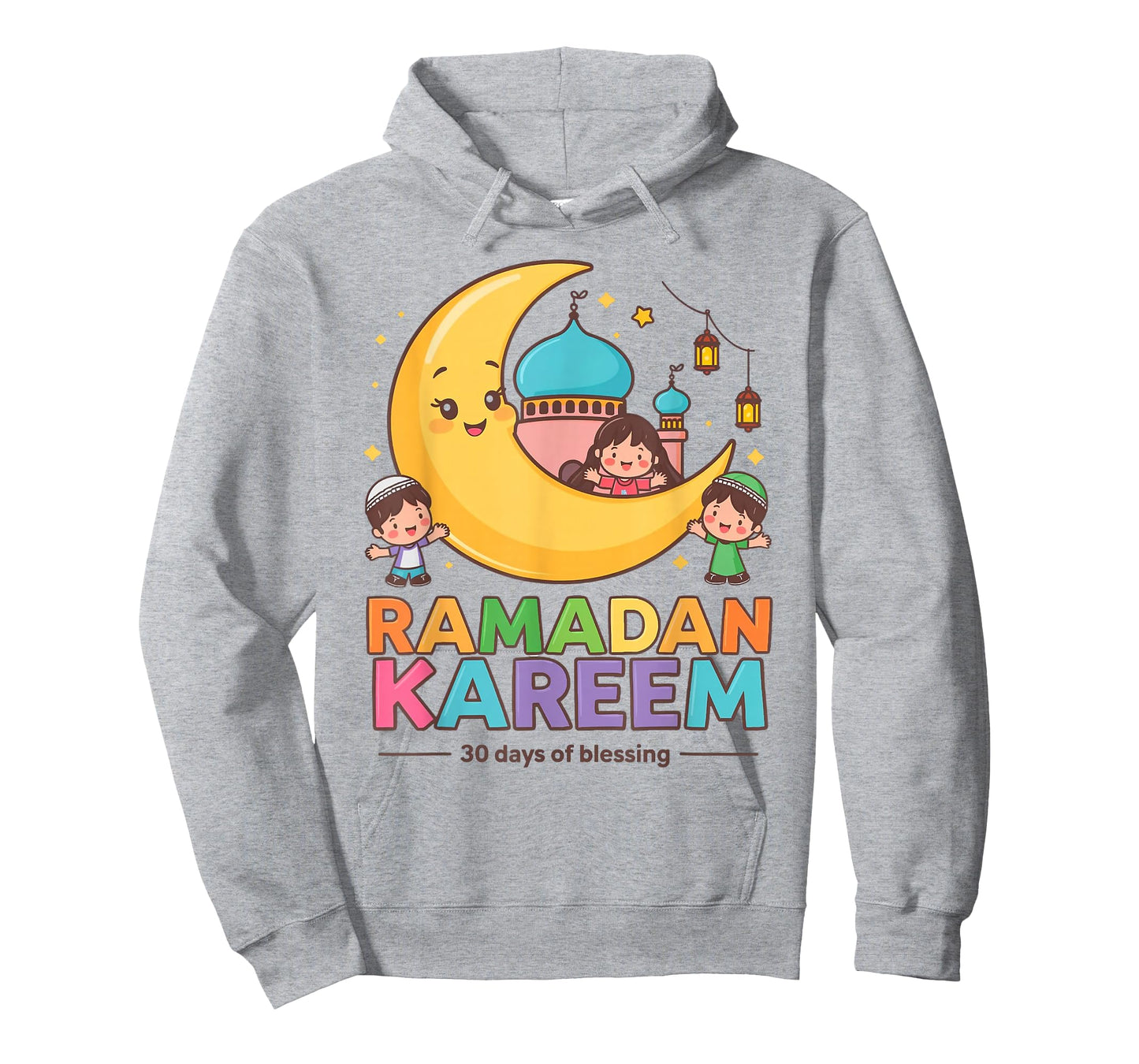 Ramadan Kareem Kids Cute Crescent Moon Muslim Children T-Shirt
