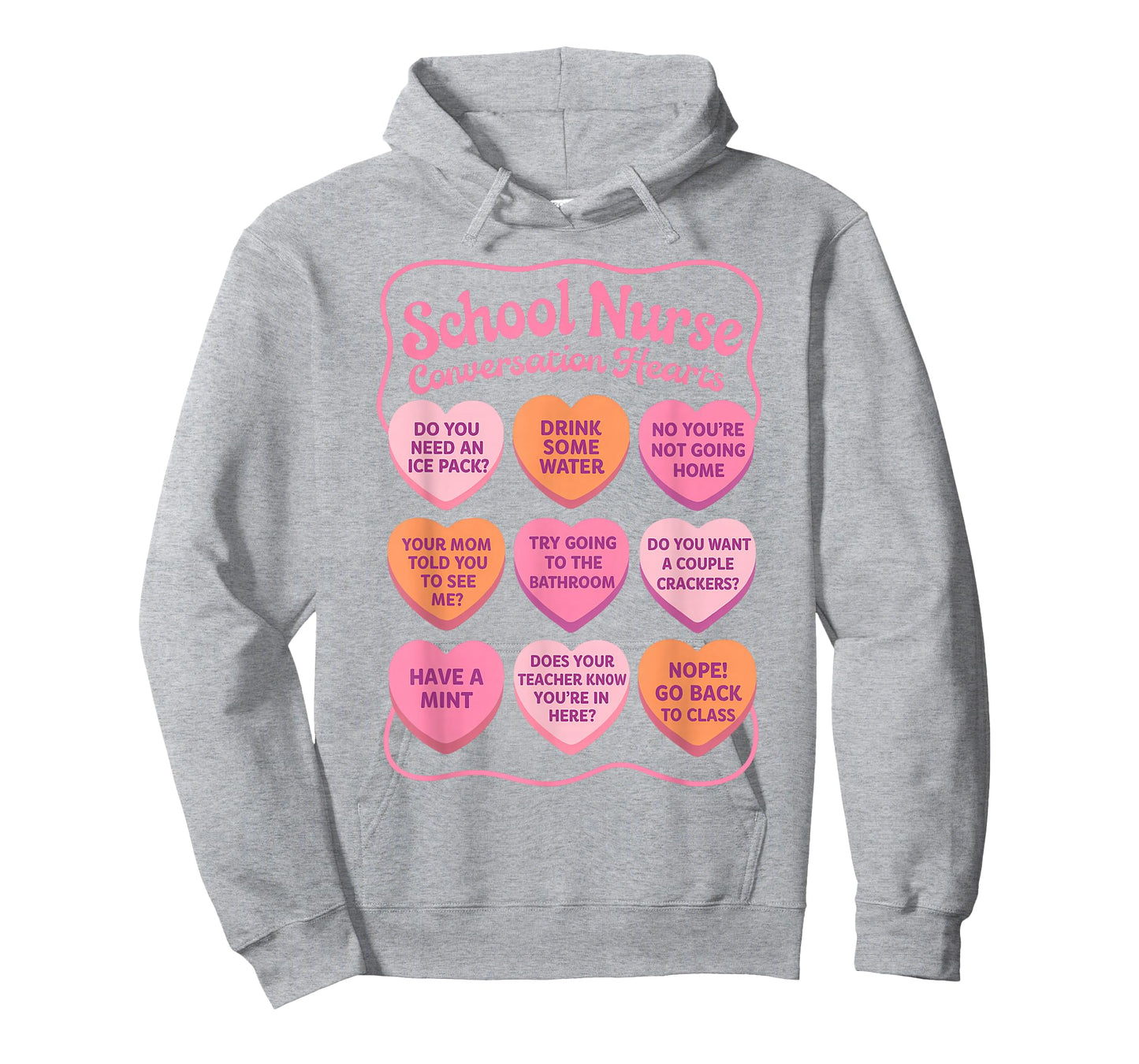 Valentines School Nurse Squad RN Nursing Conversation Hearts T-Shirt