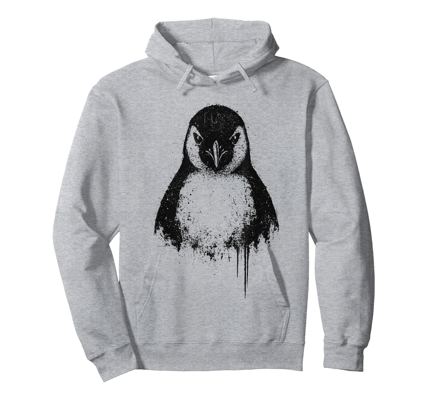 Penguin Ink Art Grunge Aesthetic Arctic Wildlife Portrait T-Shirt