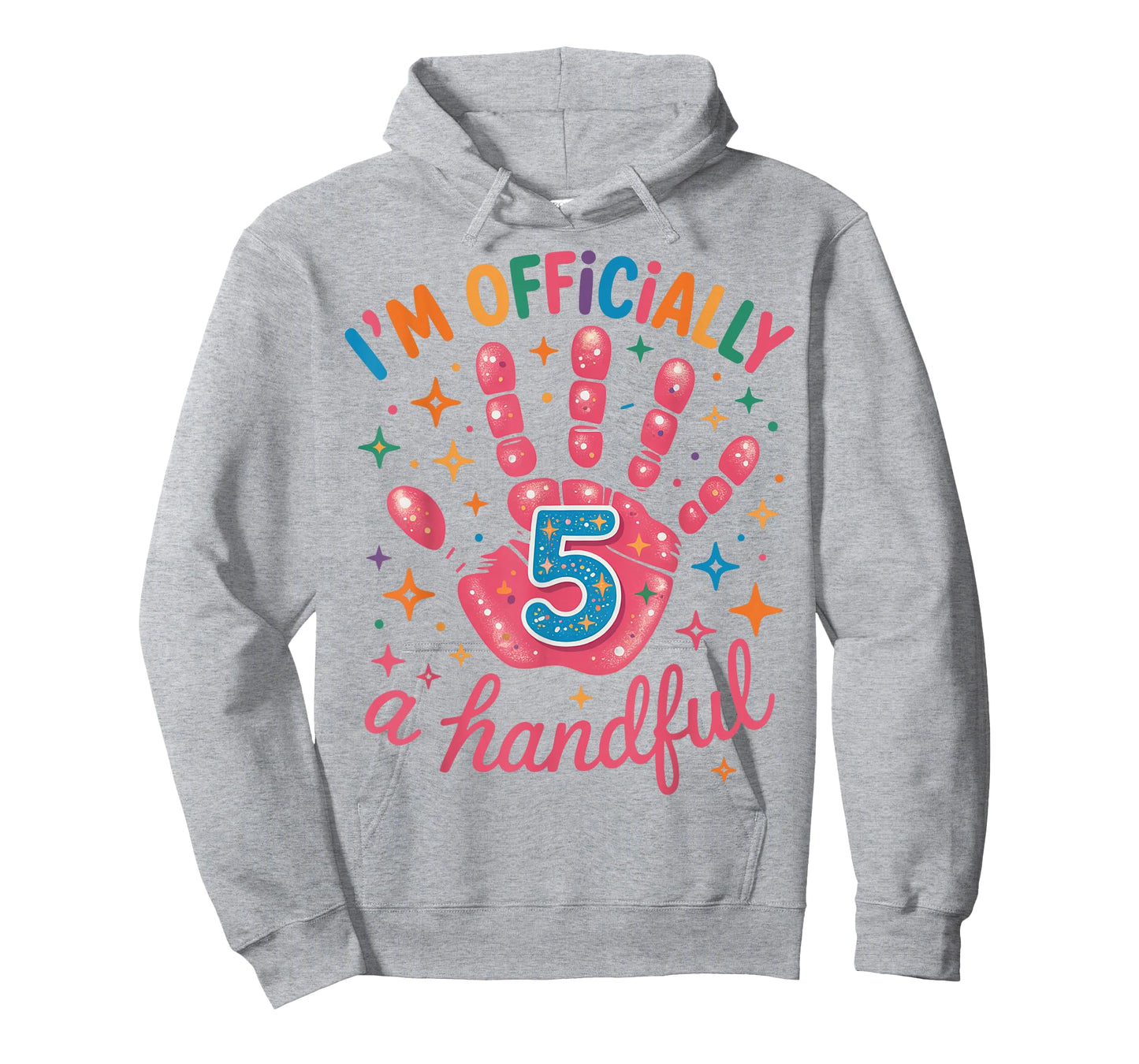 Kids I'm Officially A Handful Five 5th Birthday Girls Boys T-Shirt