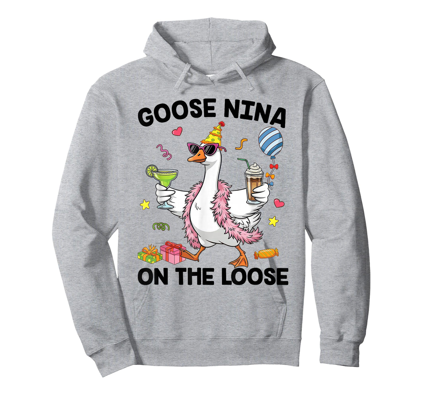 Nina Goose On The Loose Funny Birthday Matching Family T-Shirt