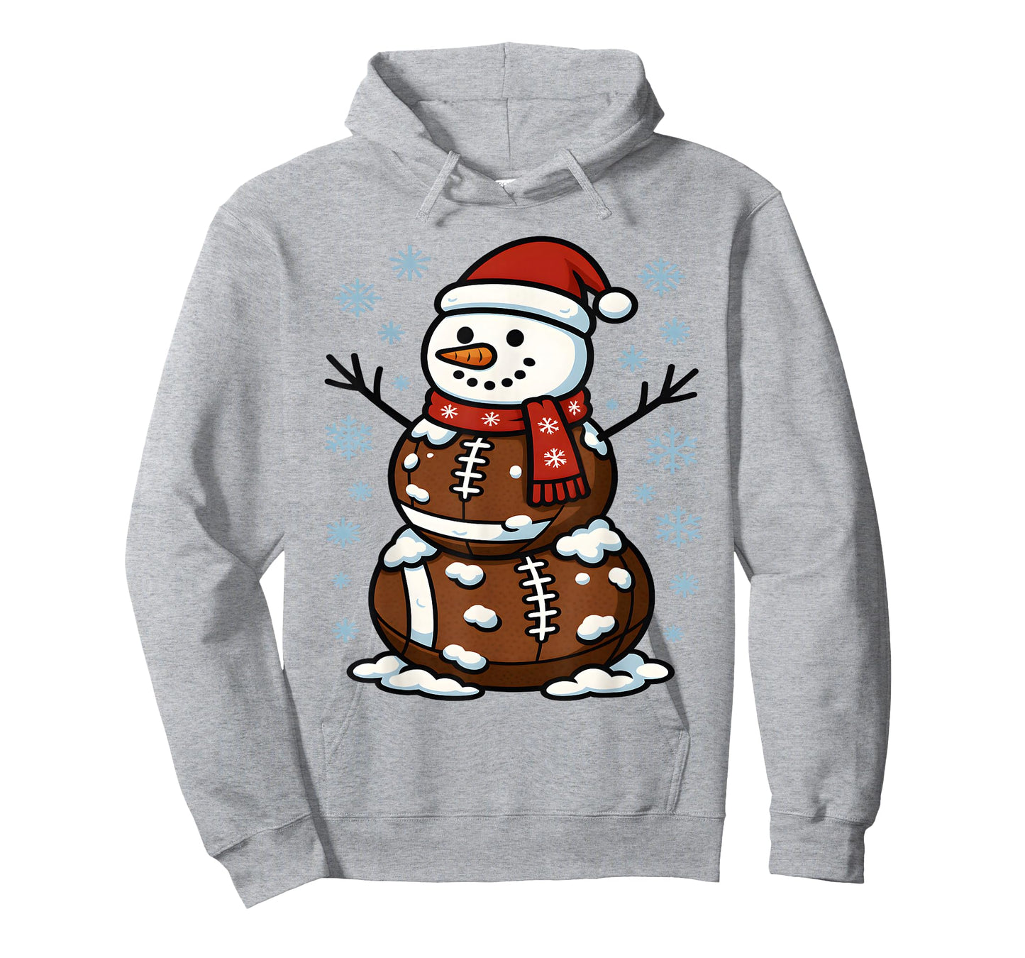 Christmas Football Snowman Kids Football Christmas Women Men T-Shirt