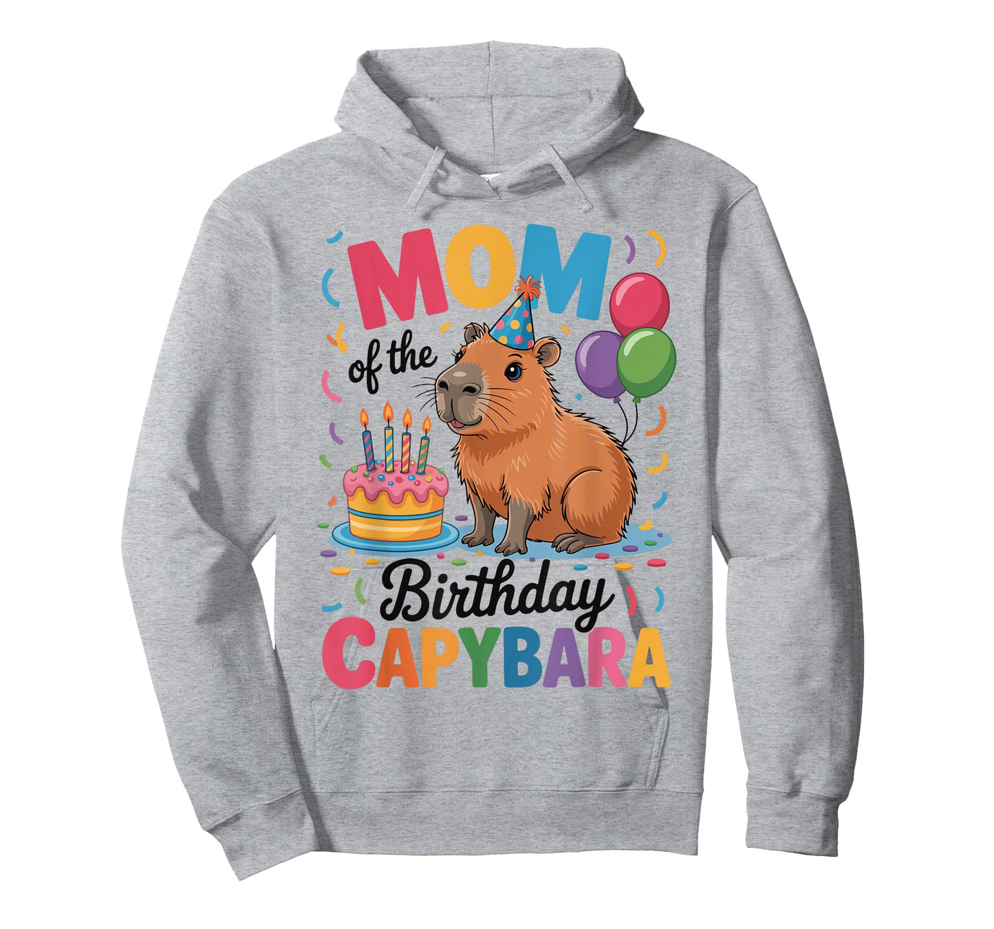 Mom of The Birthday Capybara Birthday Party Family Matching T-Shirt