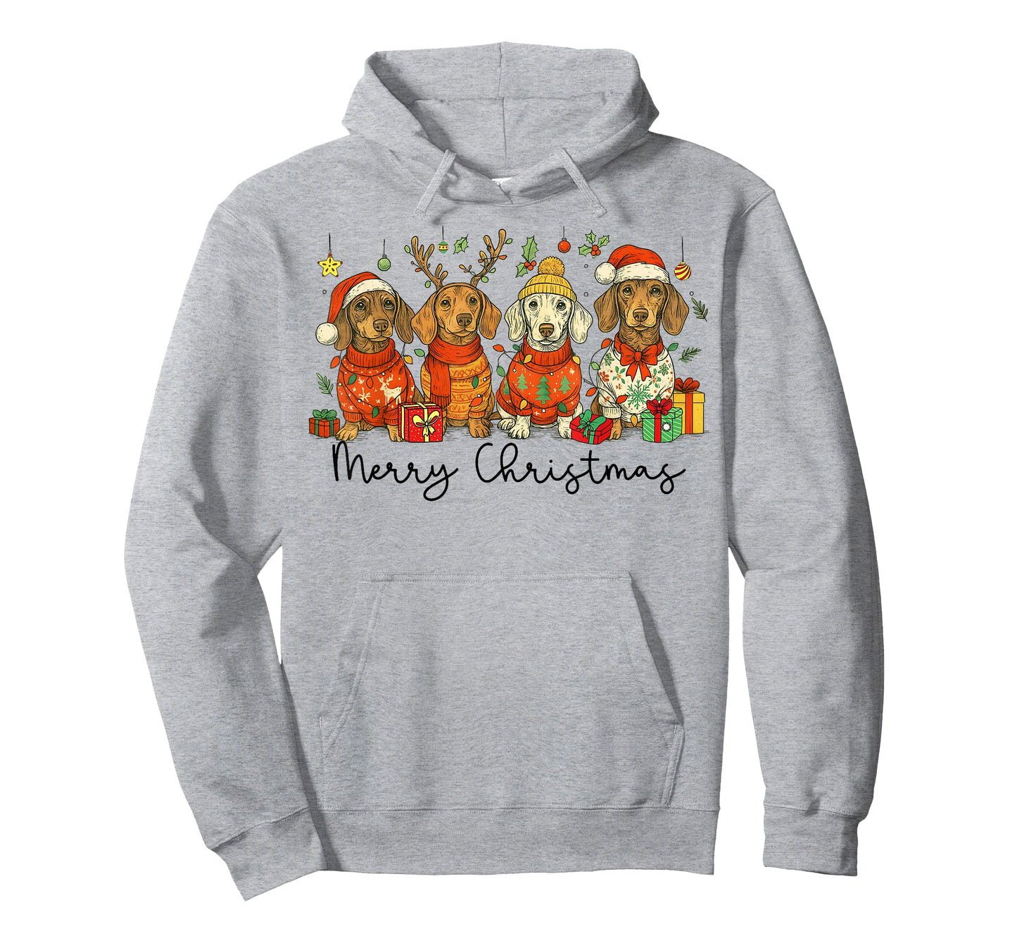 Merry Christmas Funny Dachshund Weenie Dog Lover Cute T-Shirt