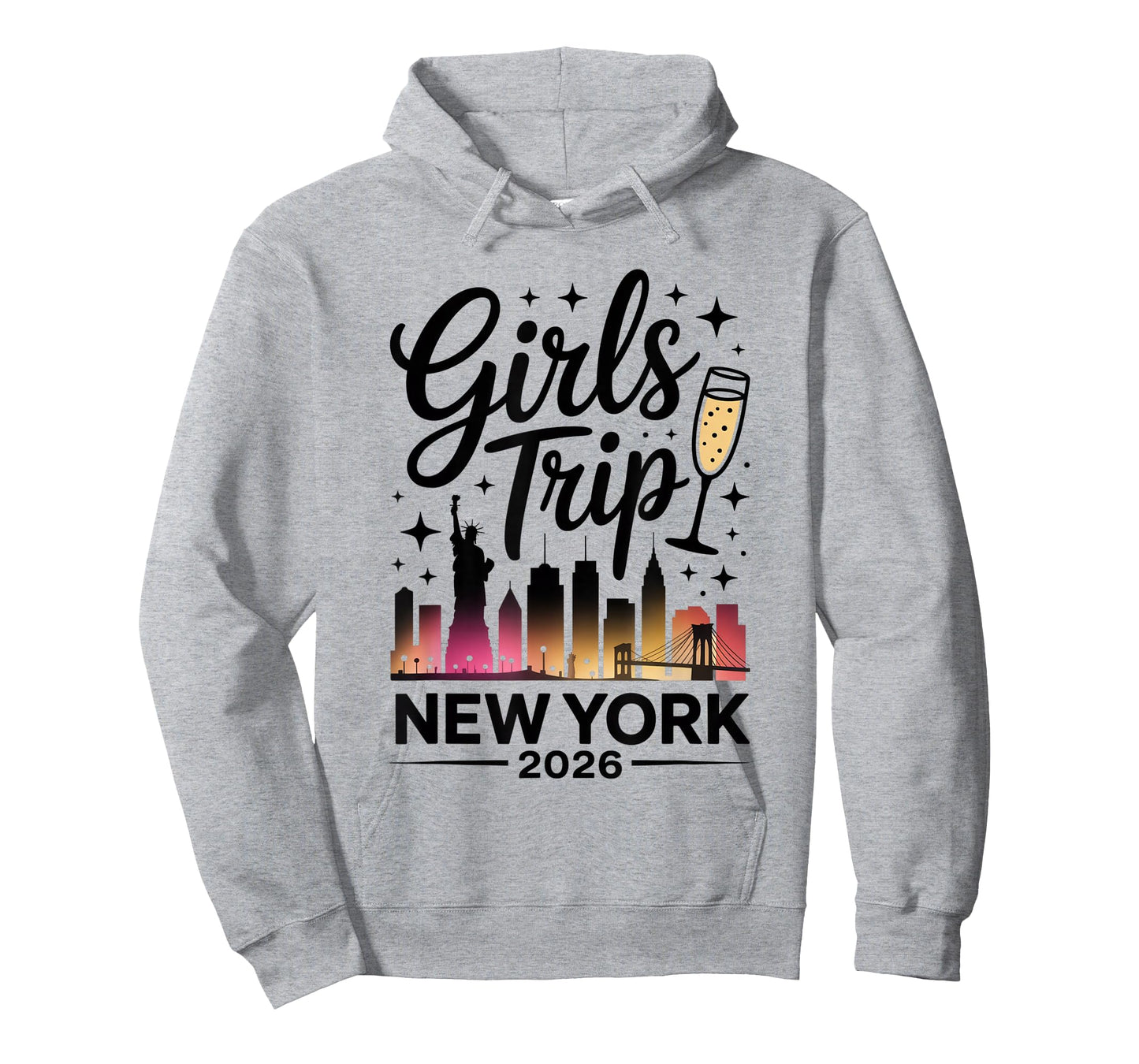 Girls Trip New York 2026 City Skyline Travel Crew T-Shirt