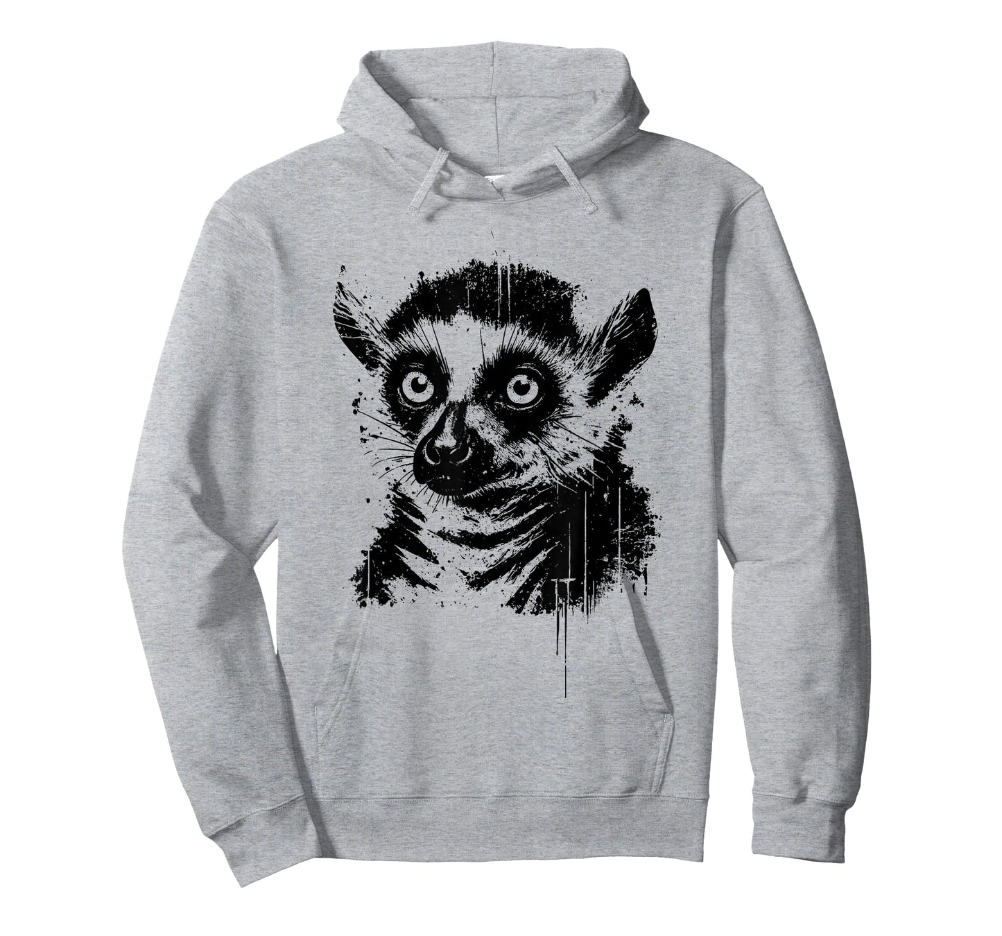 Lemur Ink Art Jungle Madagascar Wildlife Portrait Grunge T-Shirt