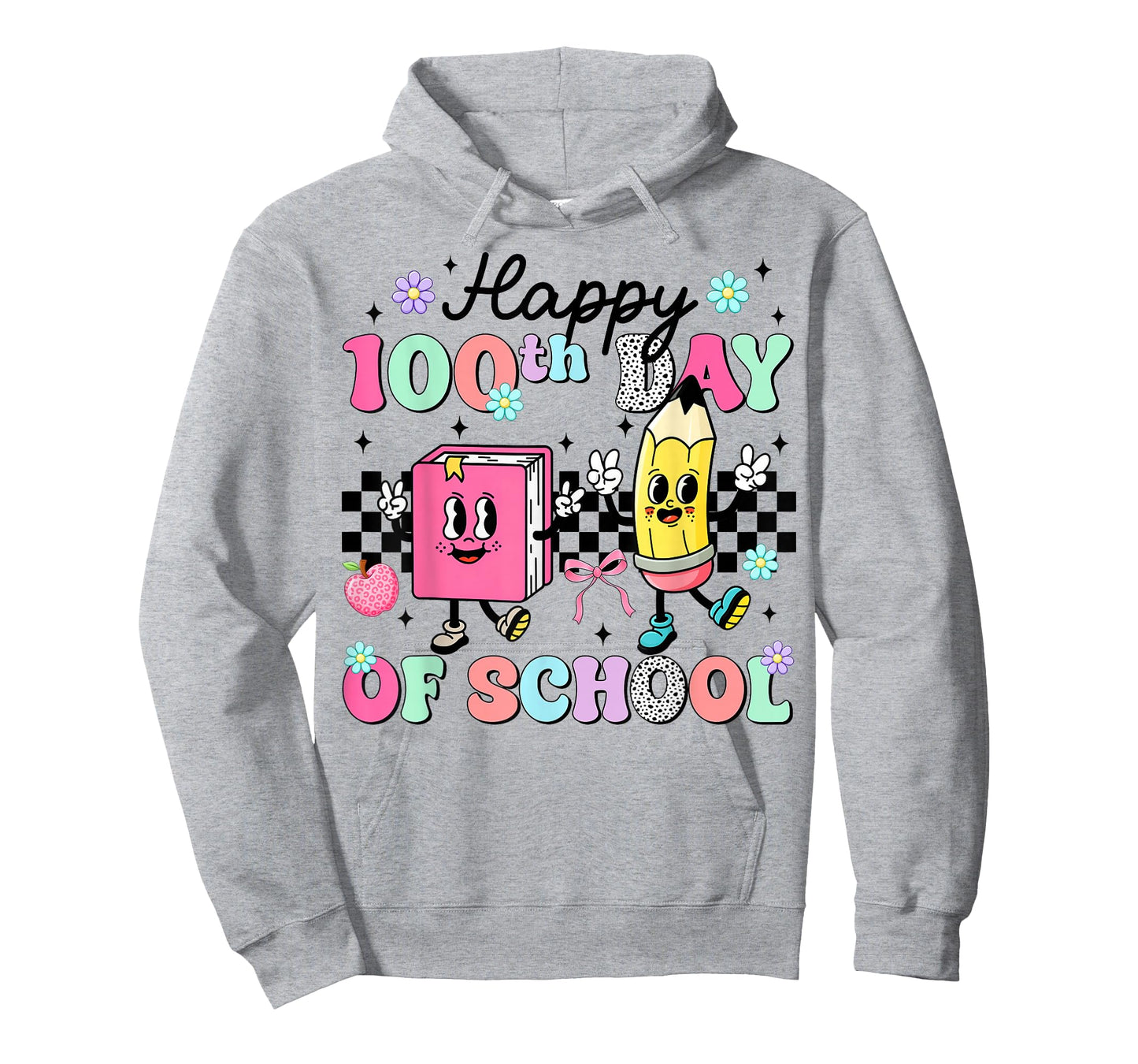 Happy 100th Day of School Student Gift Girls Teachers Kids T-Shirt
