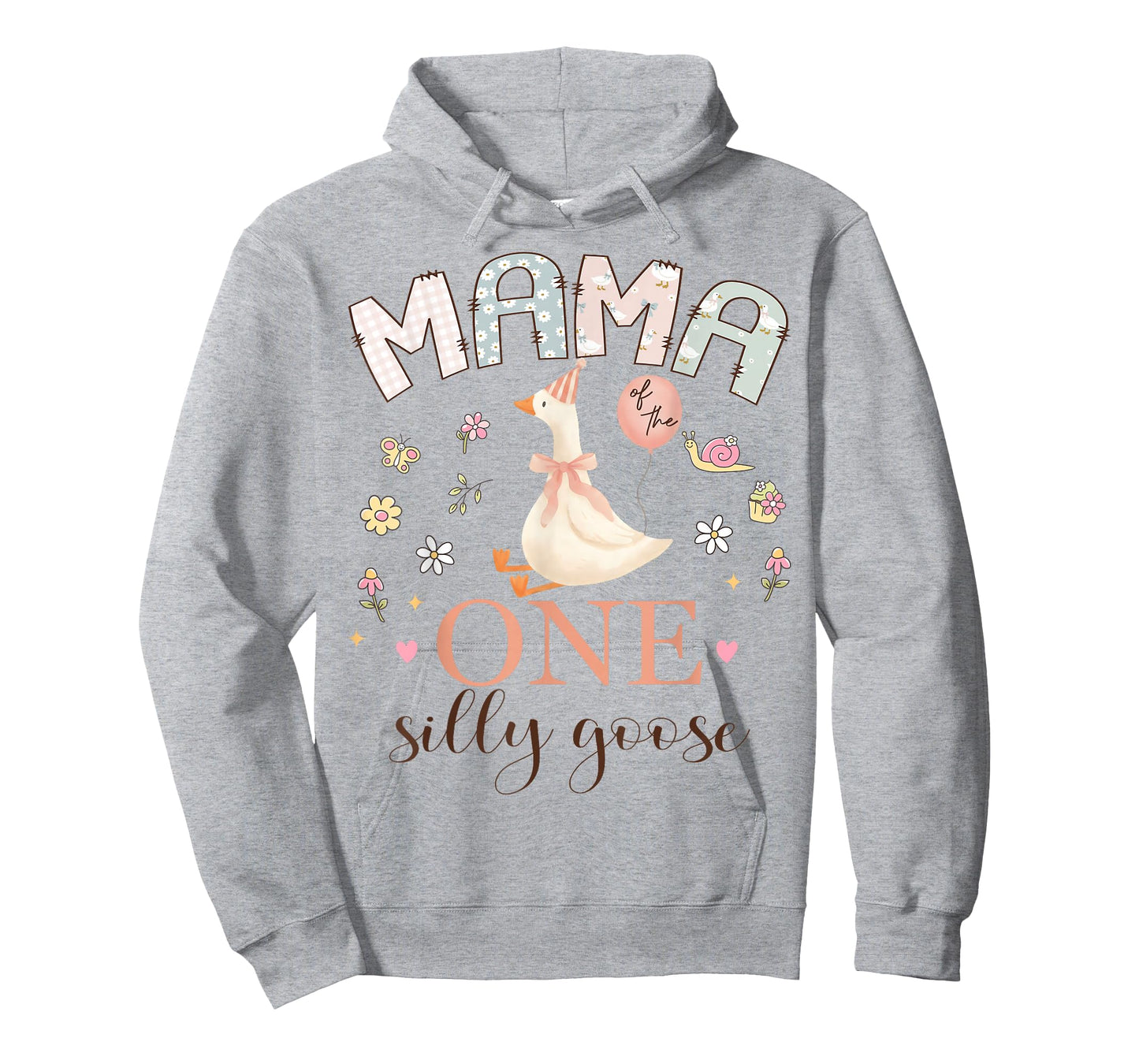 Mama of The One Silly Goose 1st Birthday Girl Matching T-Shirt