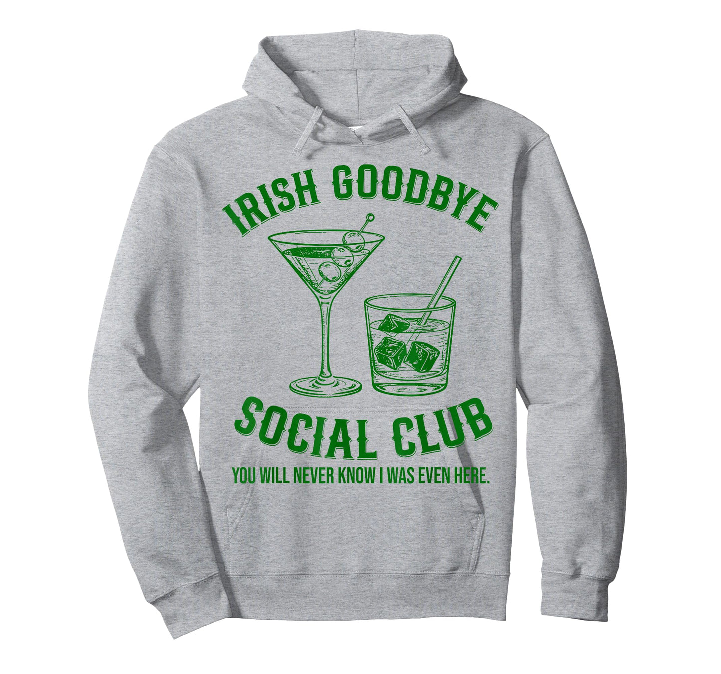Irish Goodbye Social Club Irish Exit Funny St Patricks Day T-Shirt