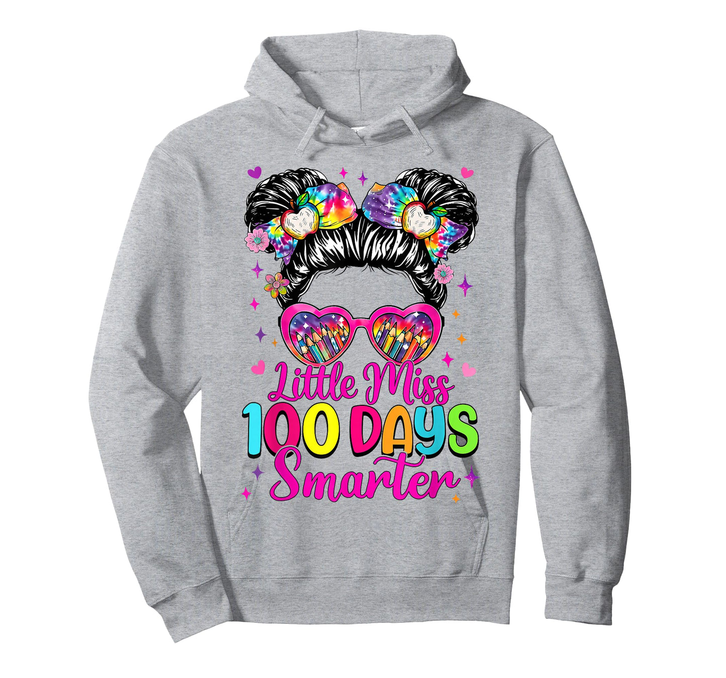 Little Miss 100 Days Smarter 100 Days of School Girls Kids T-Shirt