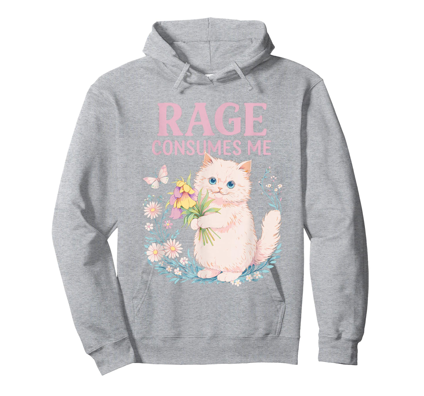 Rage Consumes Me Cute Angry Cat Funny Sarcastic Meme T-Shirt