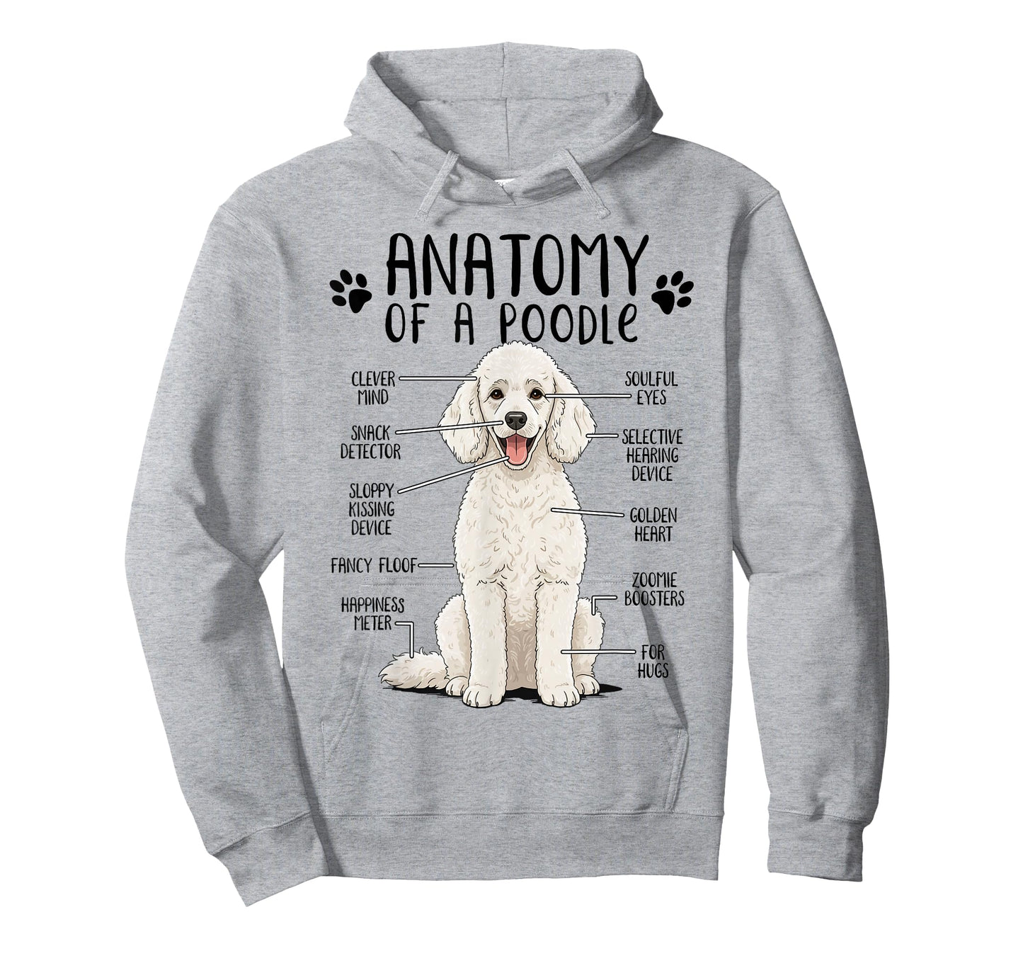 Funny Anatomy Poodle Dog Standard Poodle Owner White Poodle T-Shirt