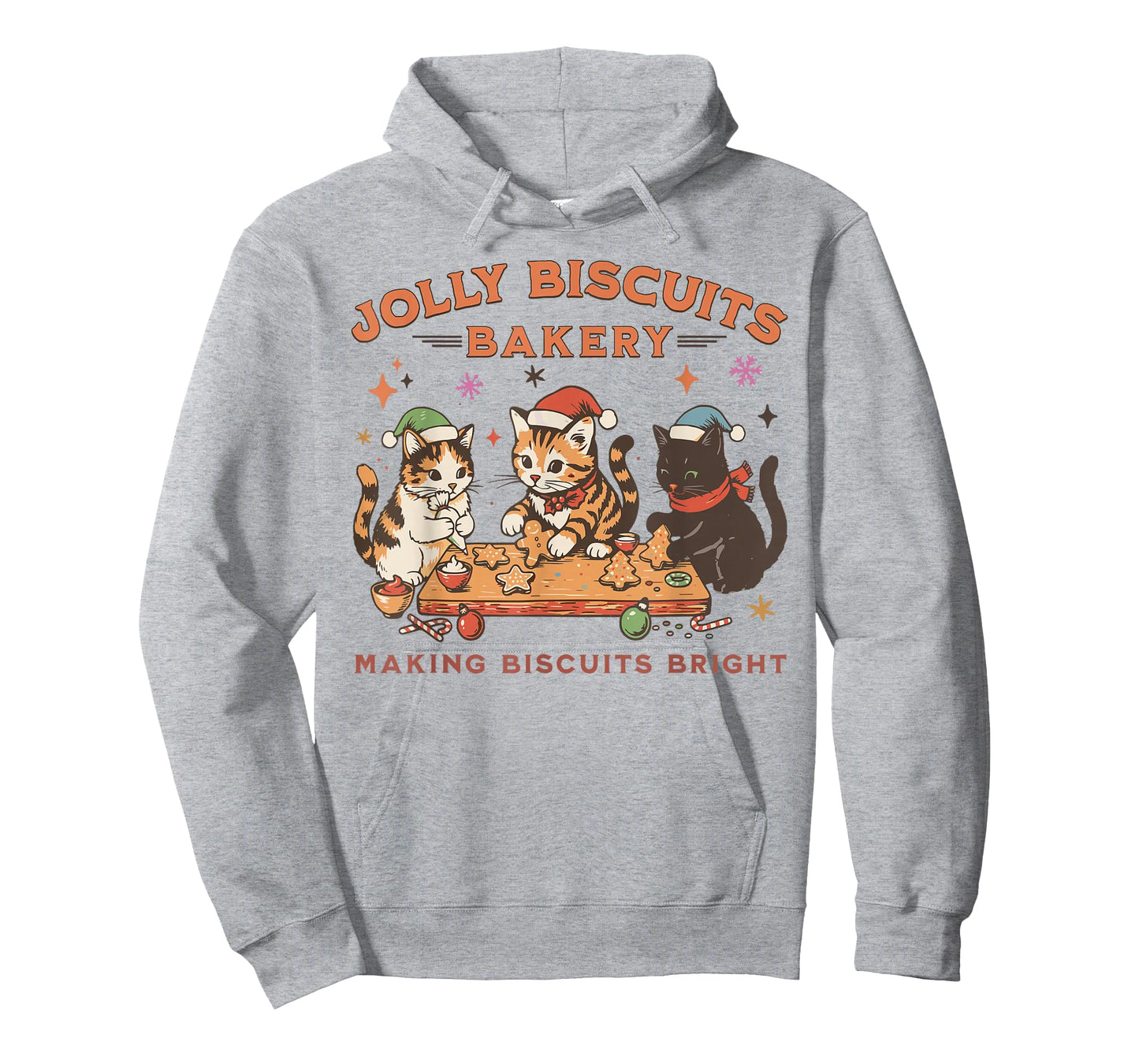 Jolly Biscuits Bakery Vintage Family Christmas Baking Crew T-Shirt