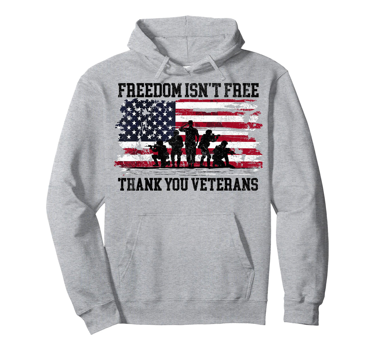Freedom Isn't Free Thank You Veterans Day Military USA Flag T-Shirt