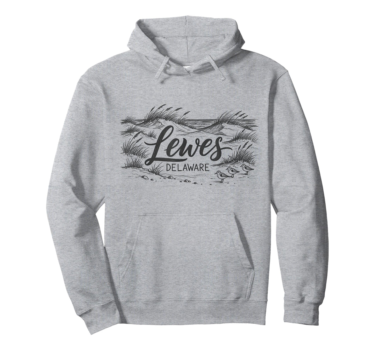 Lewes Delaware Sketch Art Design T-Shirt