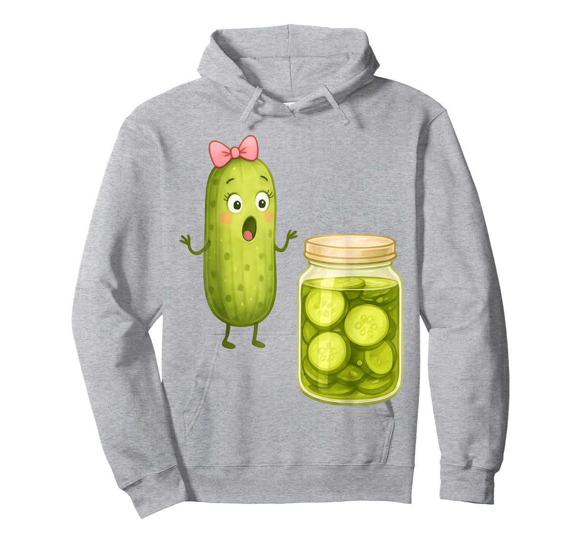 Funny Pickle Surprise Cucumber and Jar Pickle Bow Girl Women T-Shirt