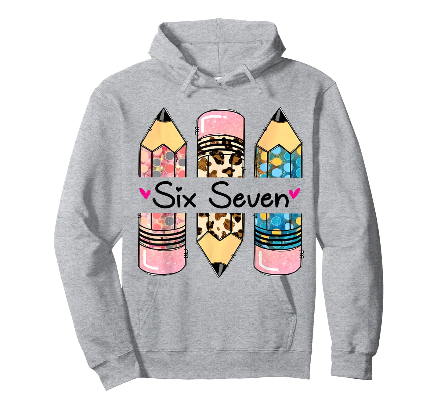 Six Seven 6 7 Meme 67 Teacher Design for Women Girls T-Shirt