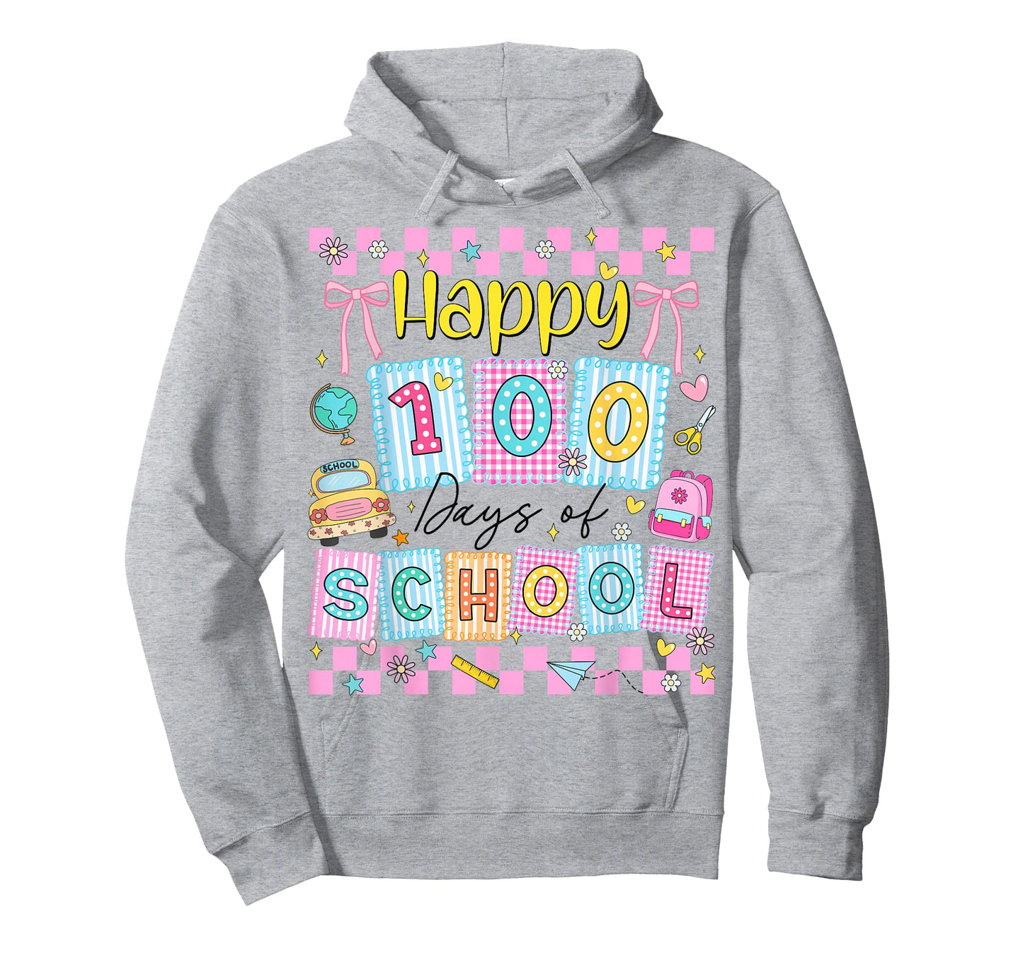 Happy 100 Days of School Coquette 100th Day of School Girls T-Shirt