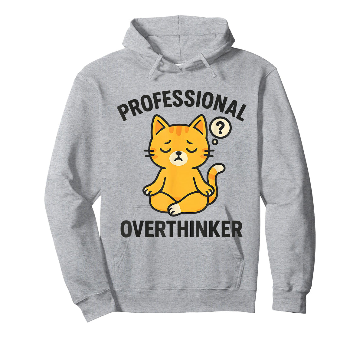 Professional Overthinker Meditating Cat Humor T-Shirt