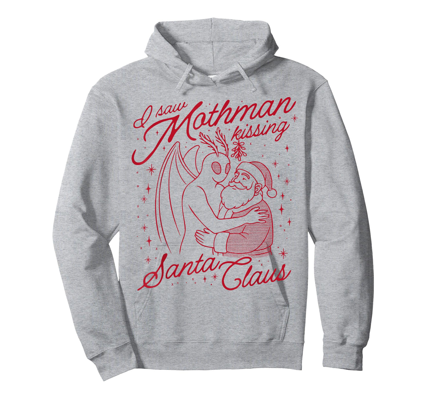 I Saw Mothman Kissing Santa Claus T-Shirt