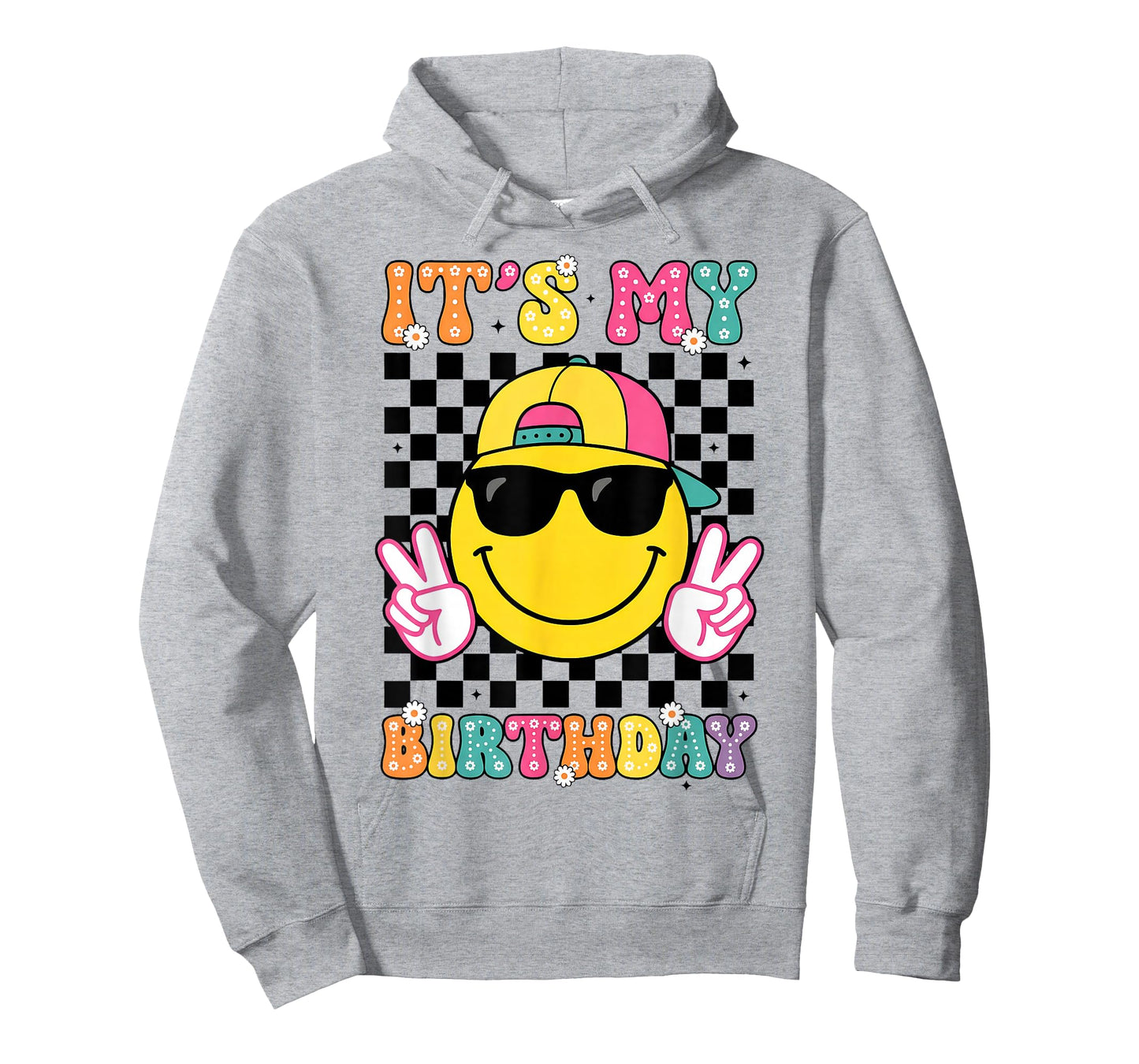 Groovy It's My Birthday Girls Women Teens Kid Bday Flower T-Shirt