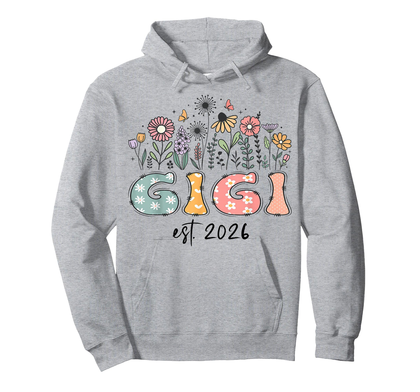 Promoted to Gigi Est. 2026 Daisy Floral Wildflower T-Shirt