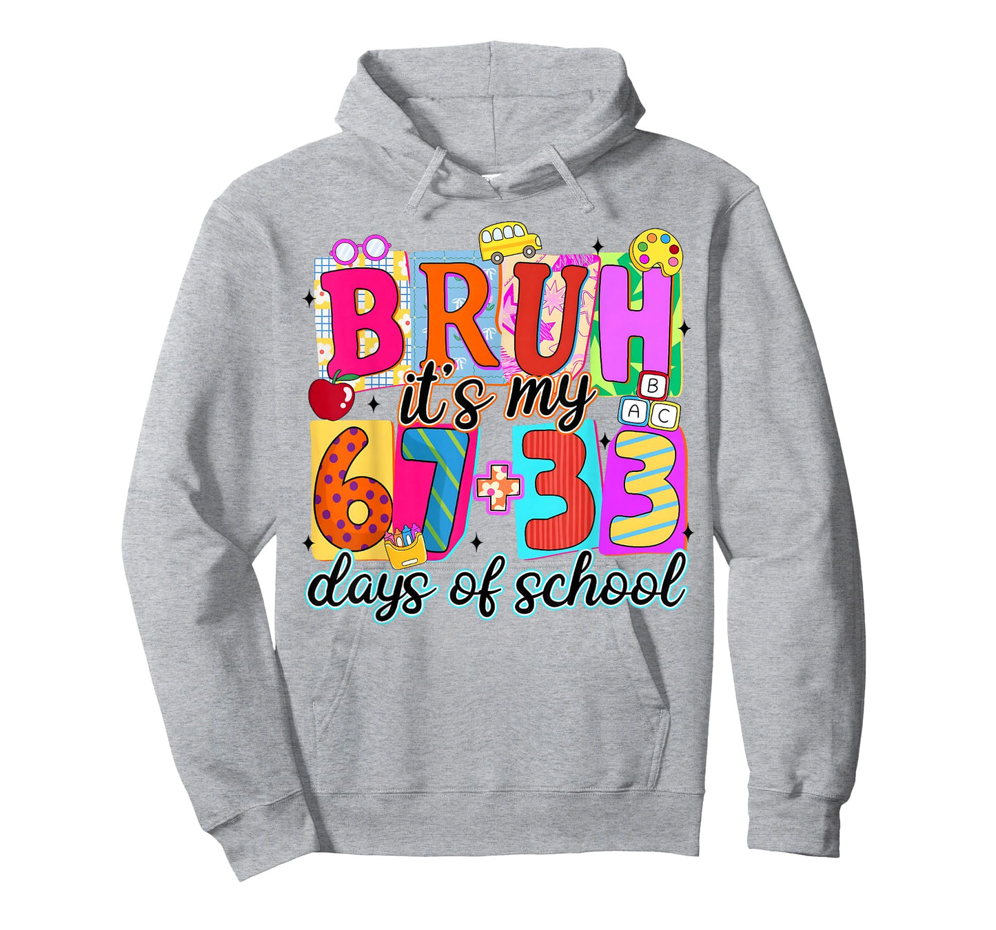 Bruh It's My 67 Plus 33 Days of School Six Seven Meme Kid T-Shirt