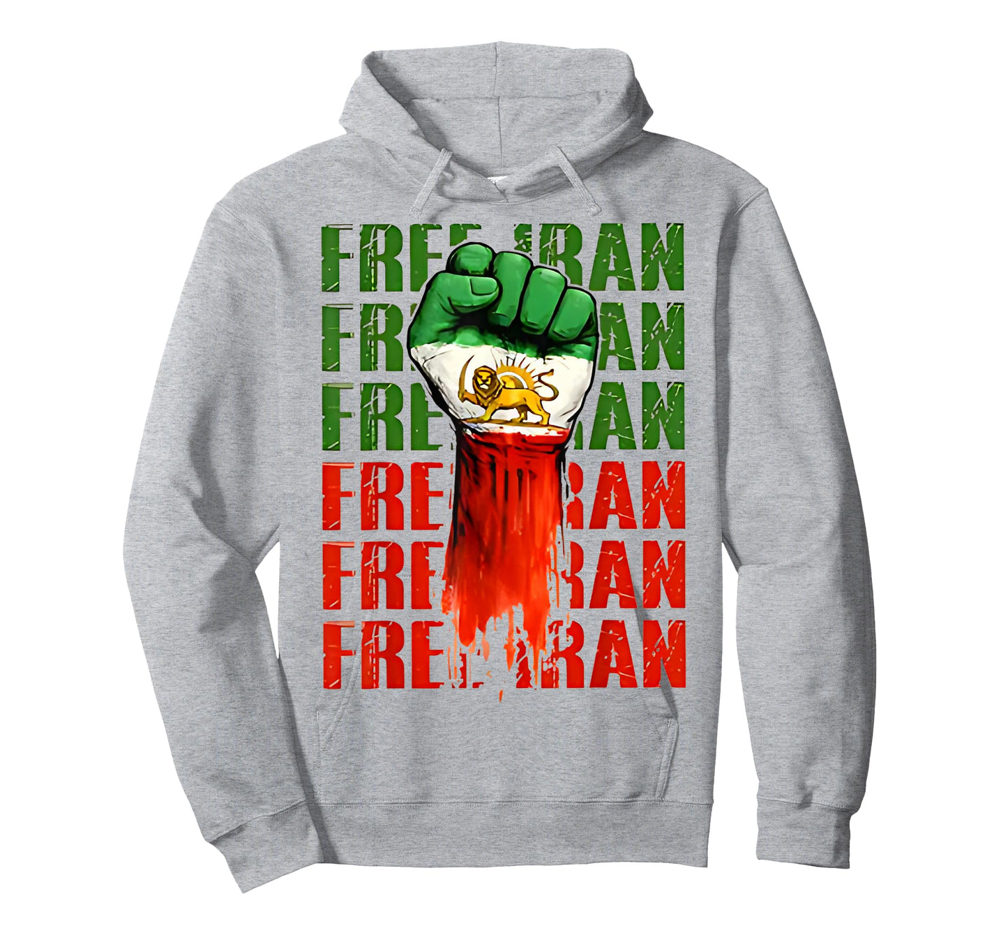 Free Iran Symbol Flag Heartbeat Freedom Love T-Shirt