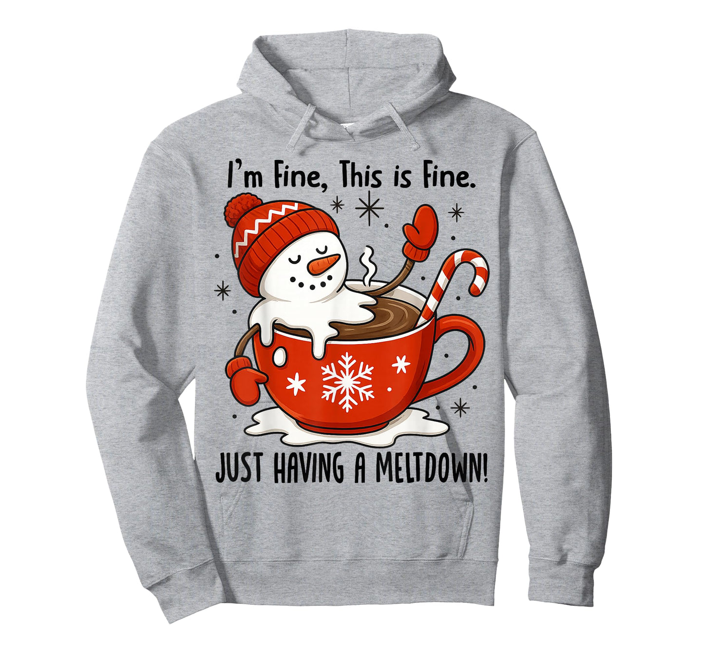 I'm Fine This is Fine Just Having Meltdown Christmas T-Shirt