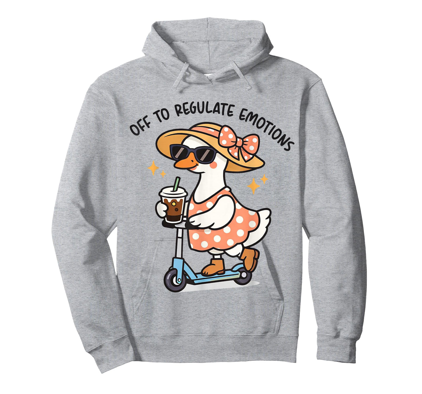 Off to Regulate Emotions Goose with Coffee Mental Health T-Shirt