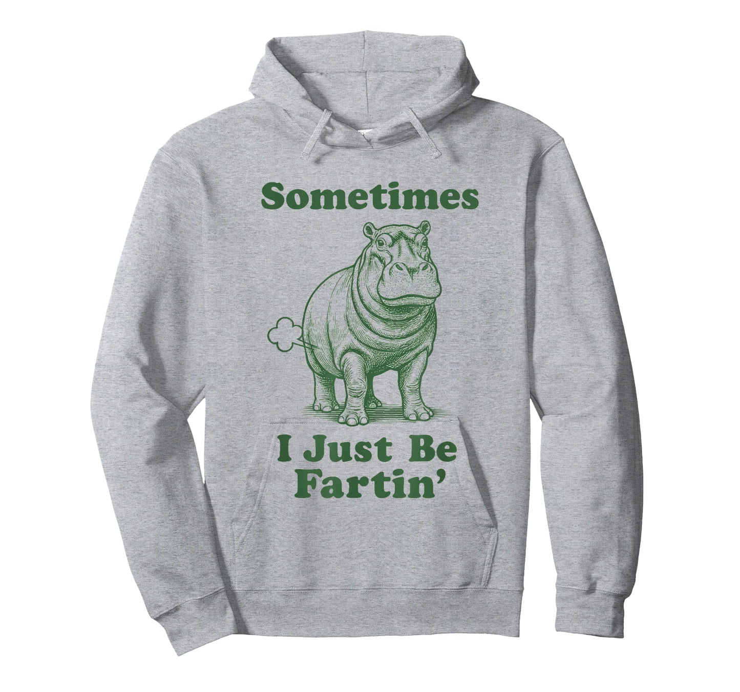 Funny Fart Hippo Safari Animal Sometimes I Just Be Fartin' T-Shirt