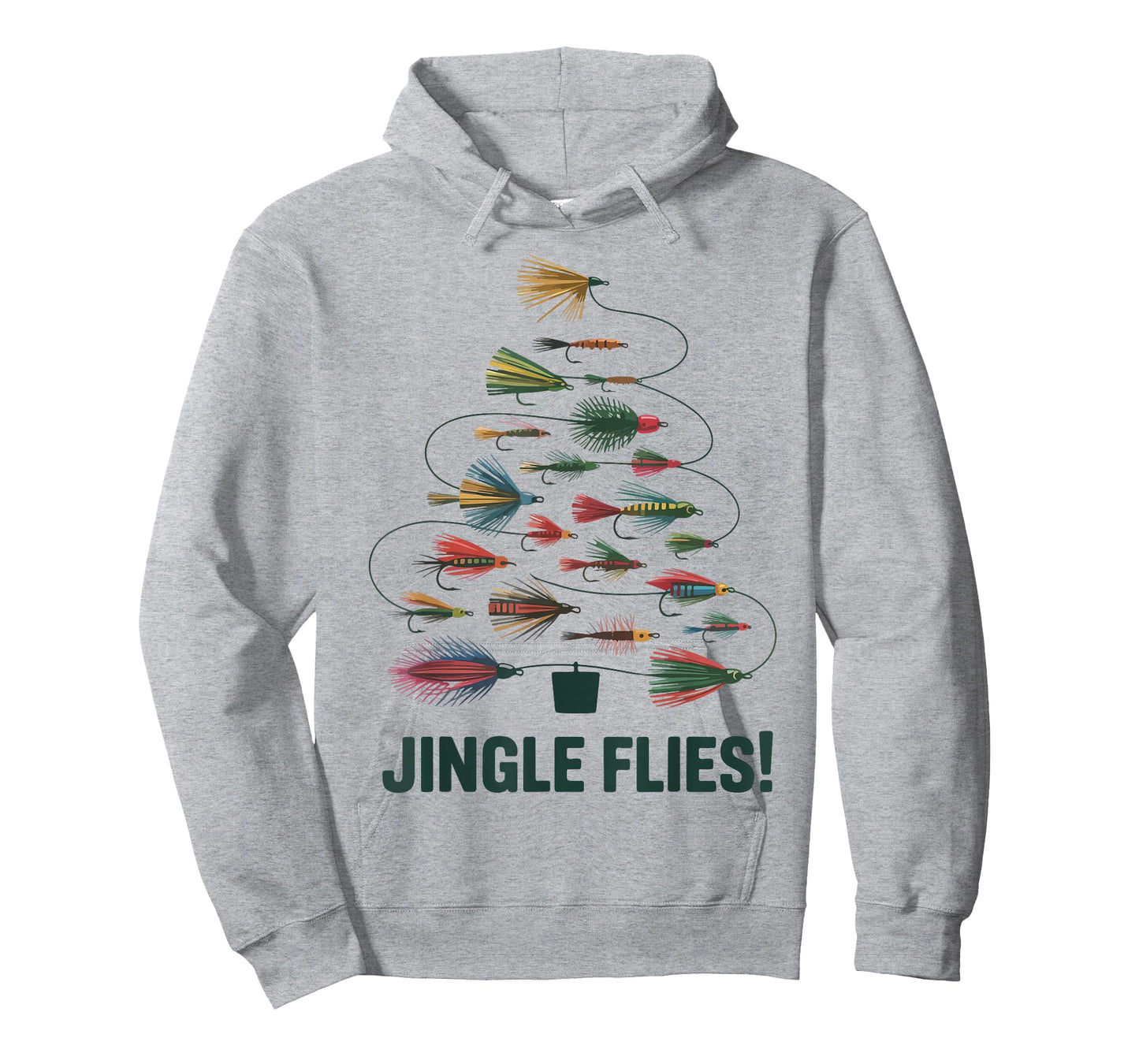 Jingle Flies Funny Fly Fishing Lure Christmas Pajama Toddler T-Shirt