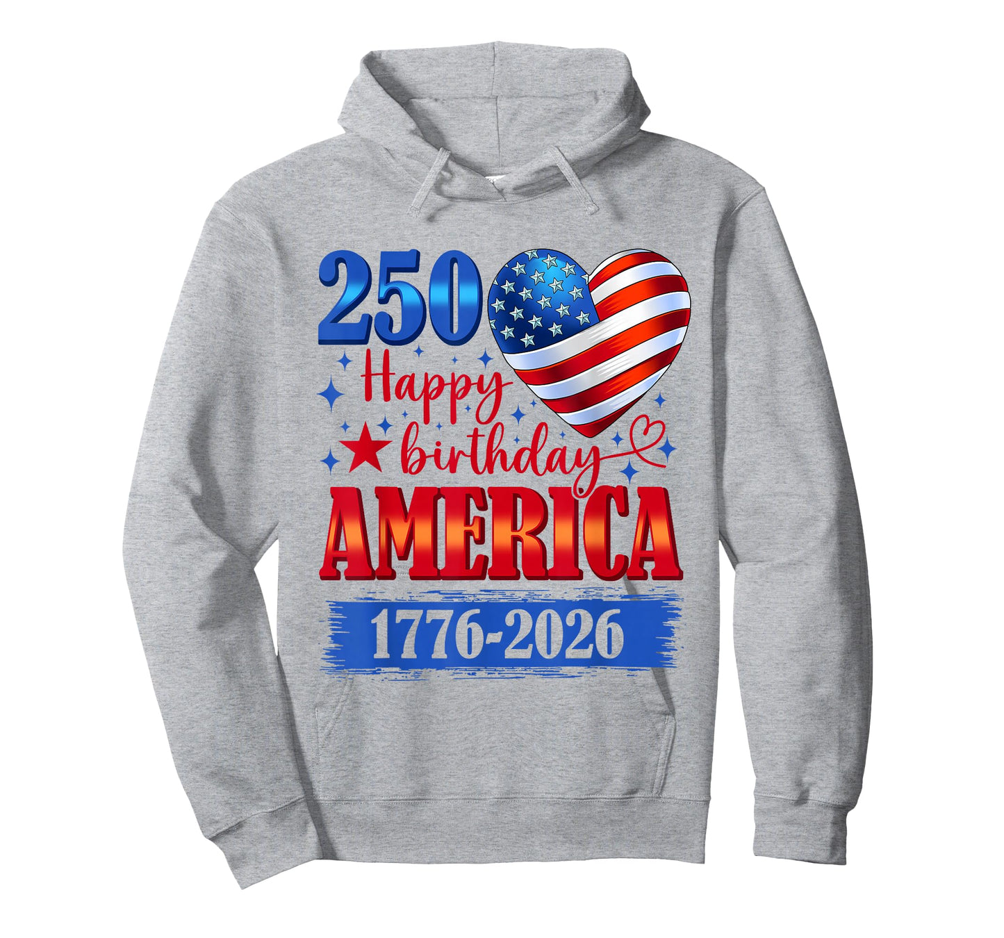 USA Hearts 1776 2026 July 4th 250th Birthday USA 250 Years T-Shirt